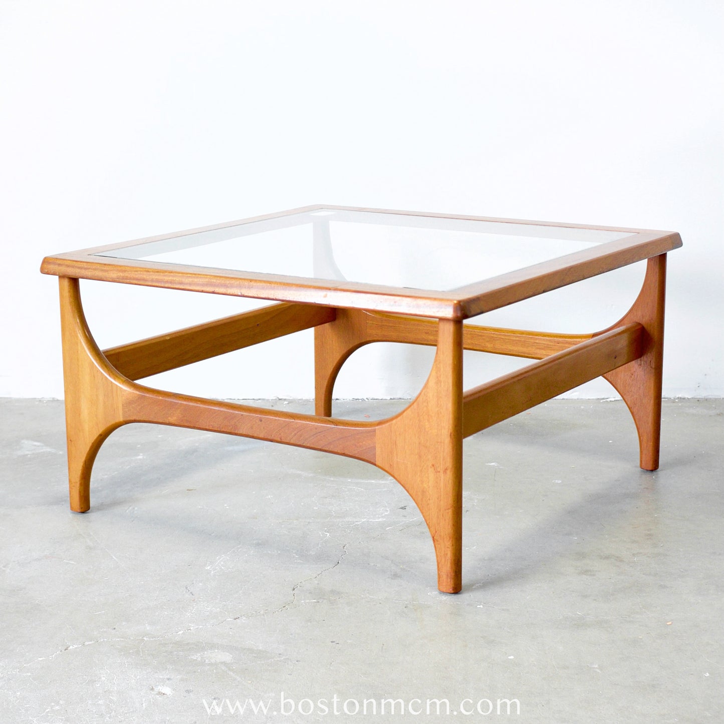 Stonehill Furniture Square Glass Top Coffee Table