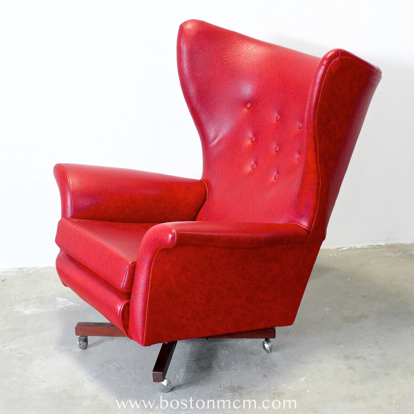 G-Plan Armchair in Red Vinyl - The "Blofeld" Chair - #B55