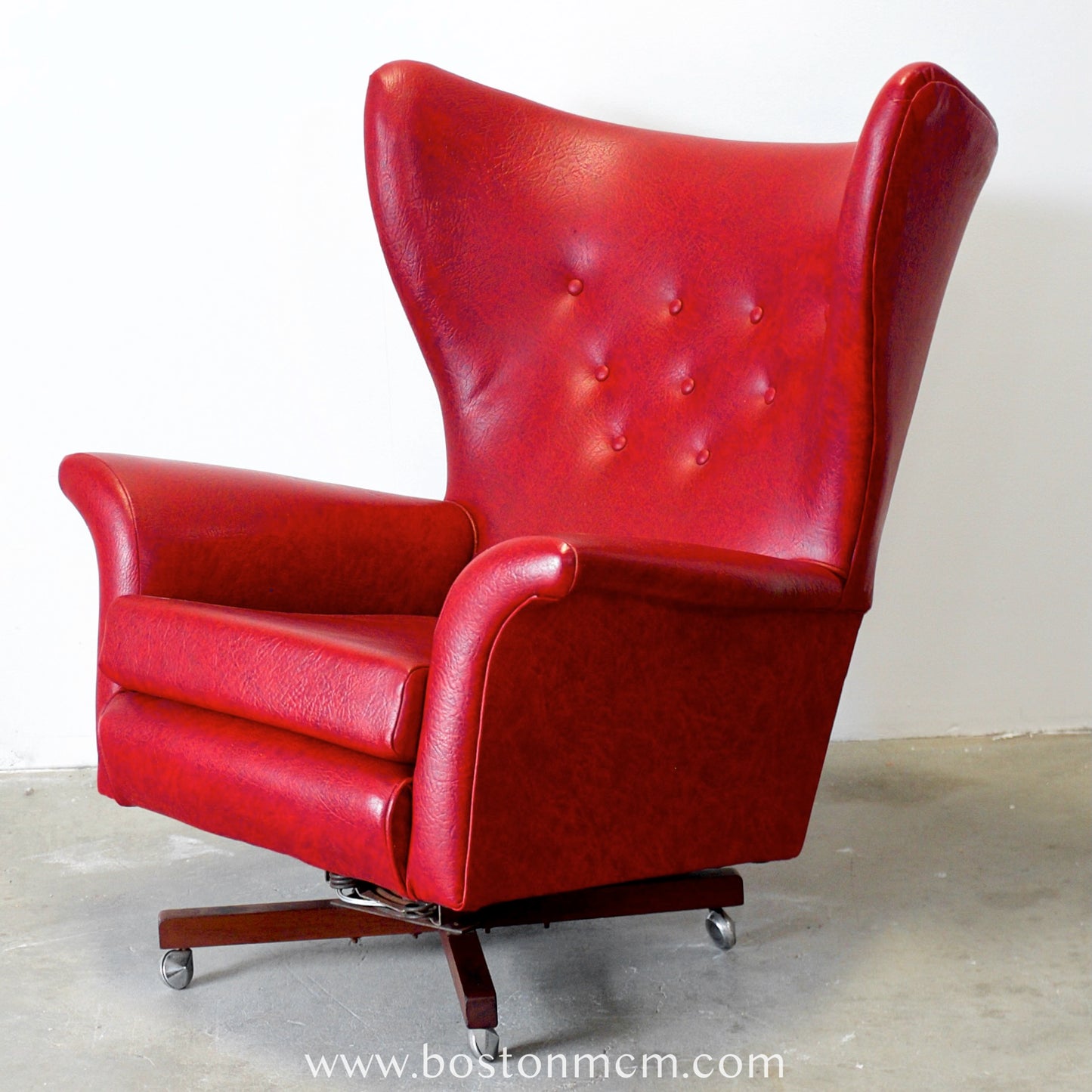 G-Plan Armchair in Red Vinyl - The "Blofeld" Chair - #B55