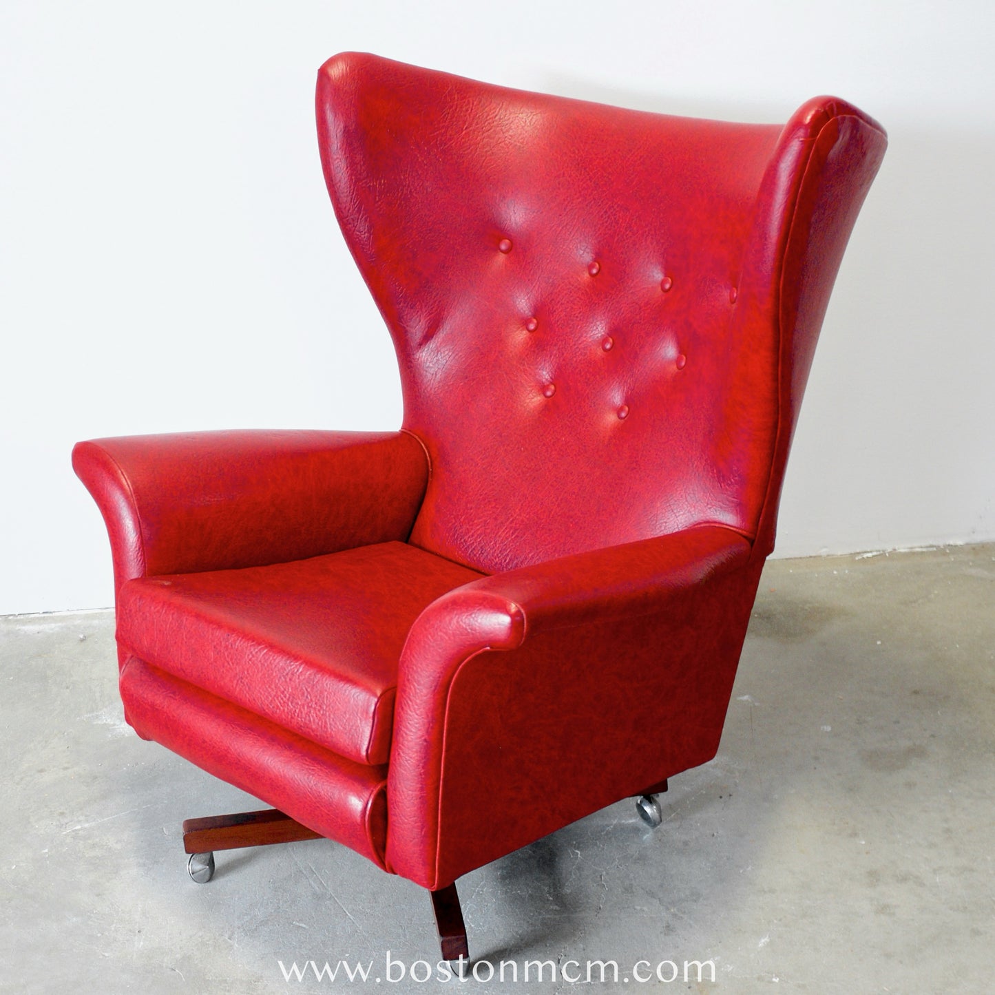 G-Plan Armchair in Red Vinyl - The "Blofeld" Chair - #B55