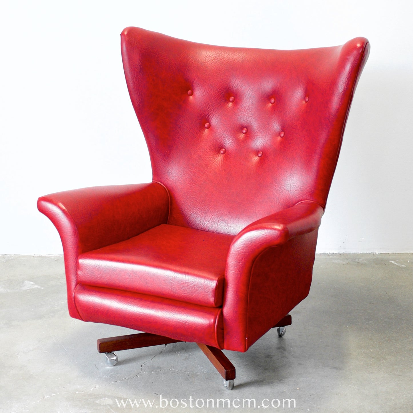 G-Plan Armchair in Red Vinyl - The "Blofeld" Chair - #B56