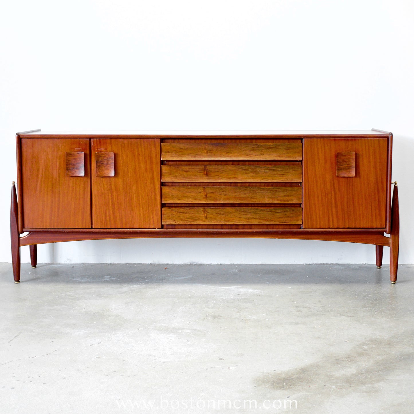 Elliots of Newbury Teak & Zebrano Sideboard / Credenza - #B43