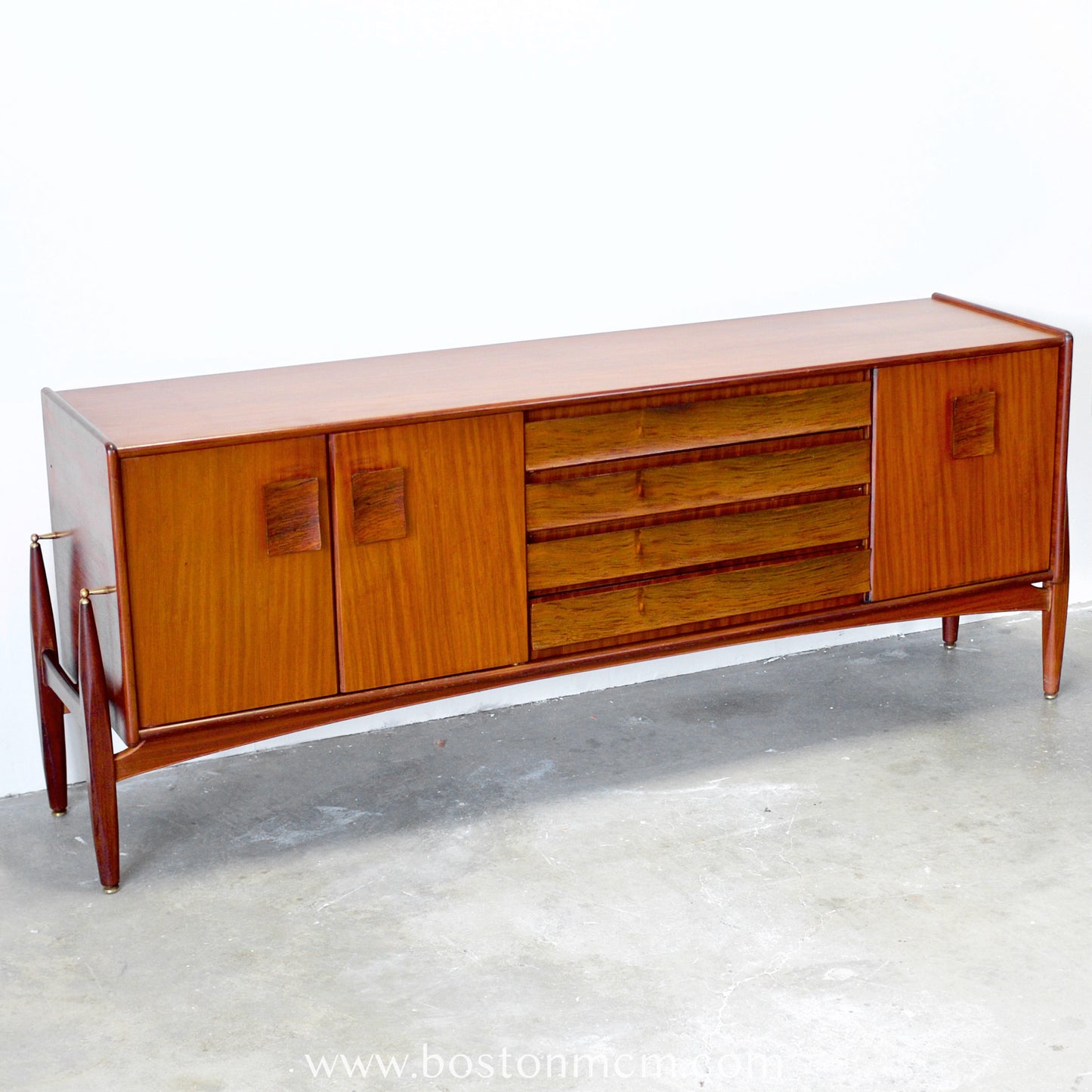 Elliots of Newbury Teak & Zebrano Sideboard / Credenza - #B43