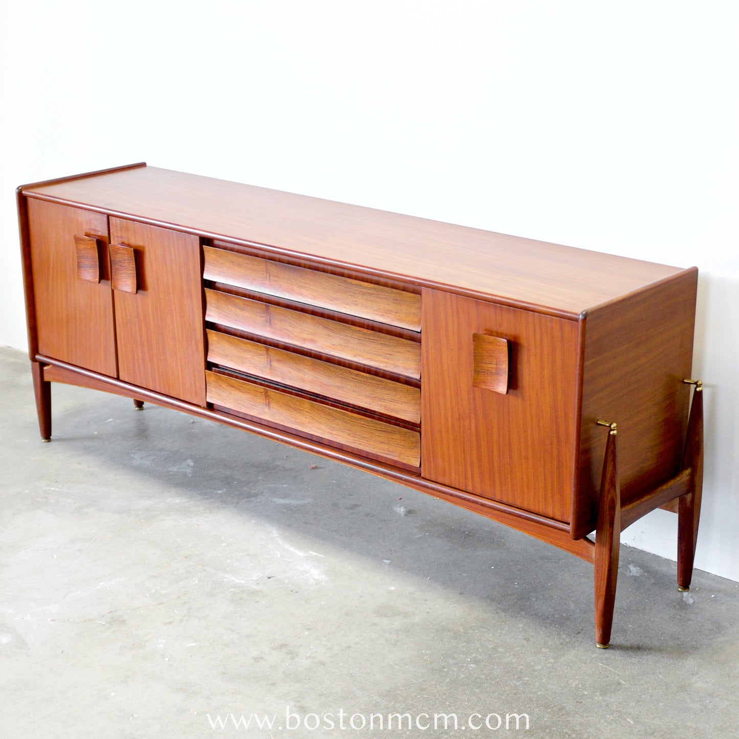 Elliots of Newbury Teak & Zebrano Sideboard / Credenza - #B43