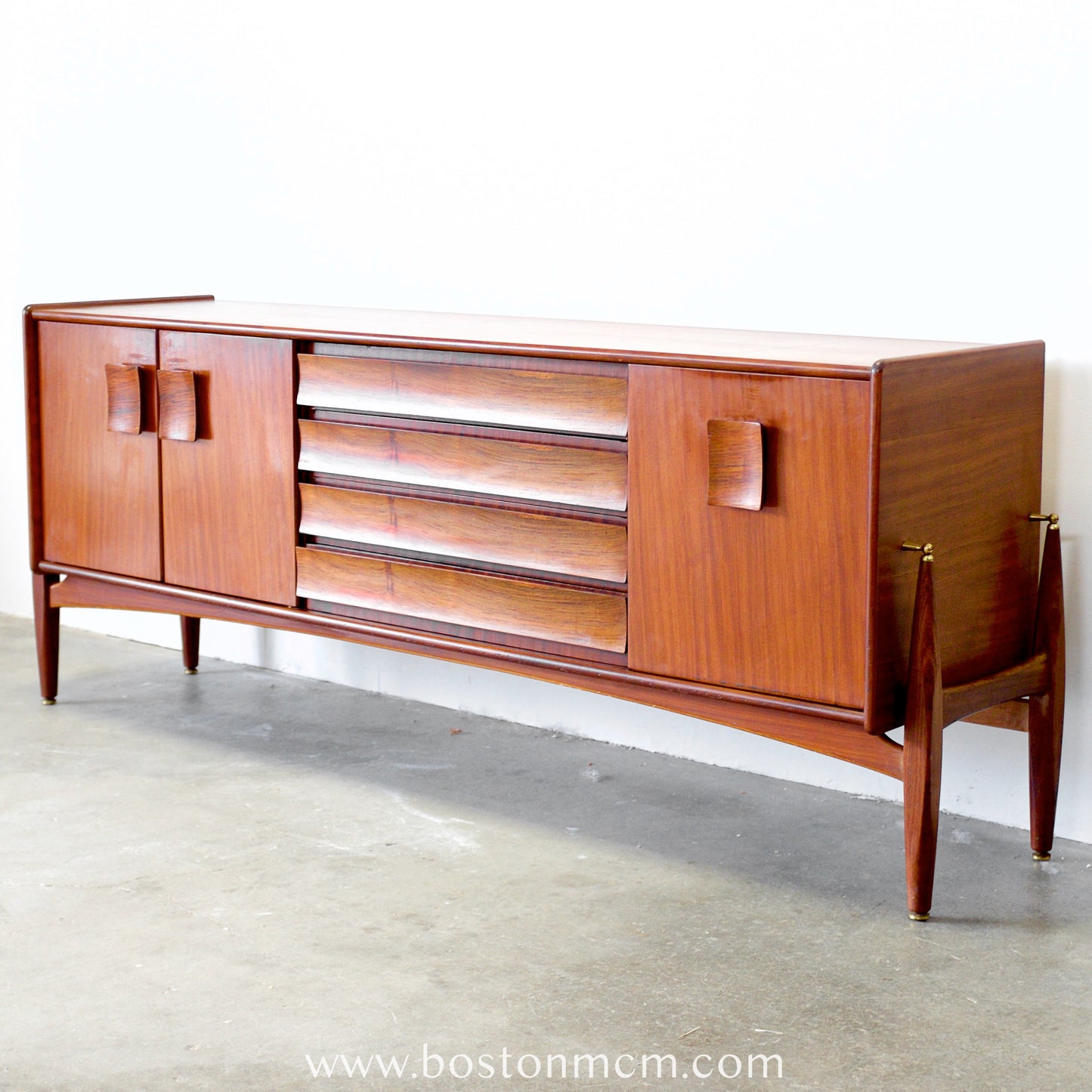 Elliots of Newbury Teak & Zebrano Sideboard / Credenza - #B43