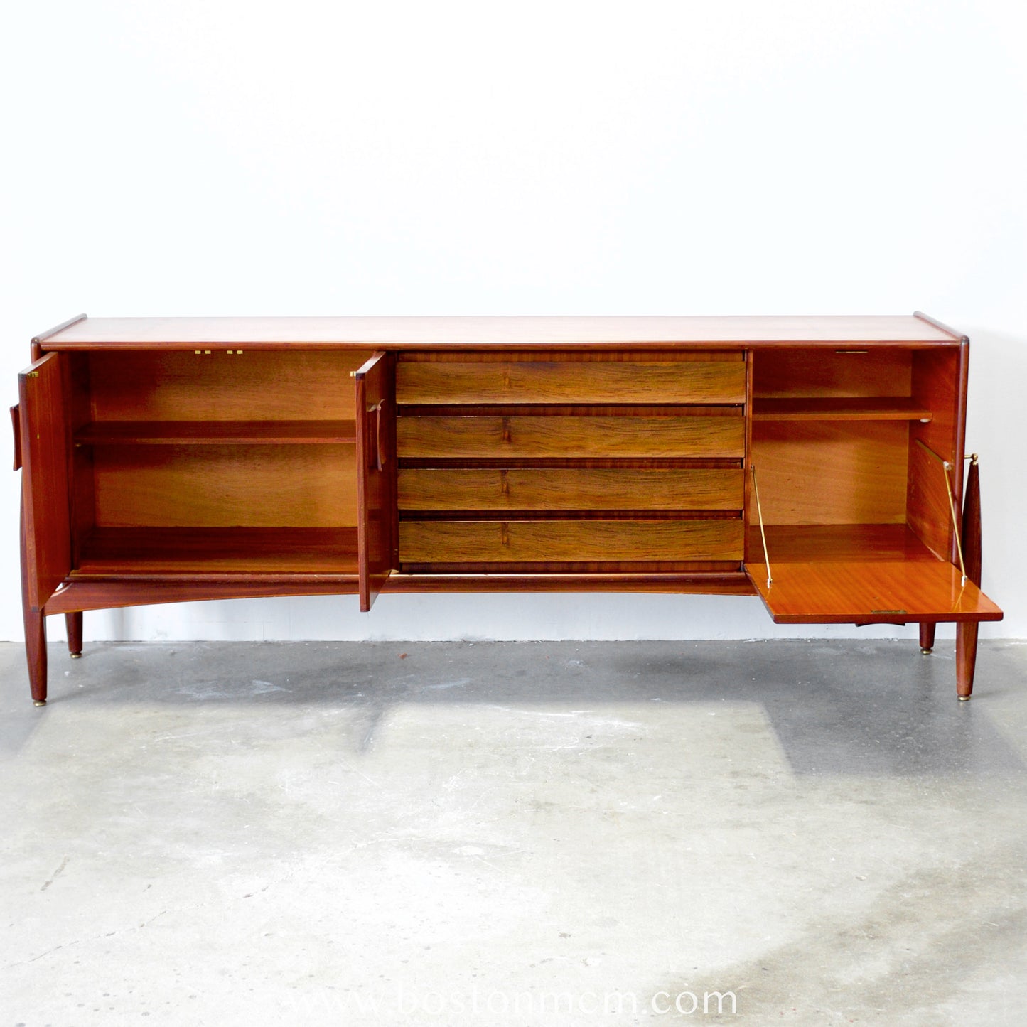 Elliots of Newbury Teak & Zebrano Sideboard / Credenza - #B43