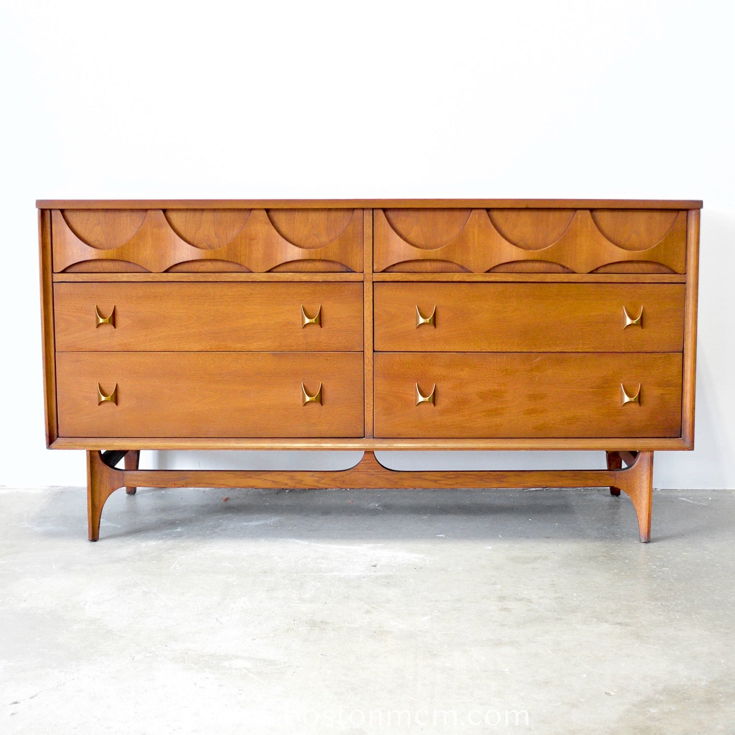 Broyhill "Brasilia" Six Drawer Walnut Dresser #6131-22