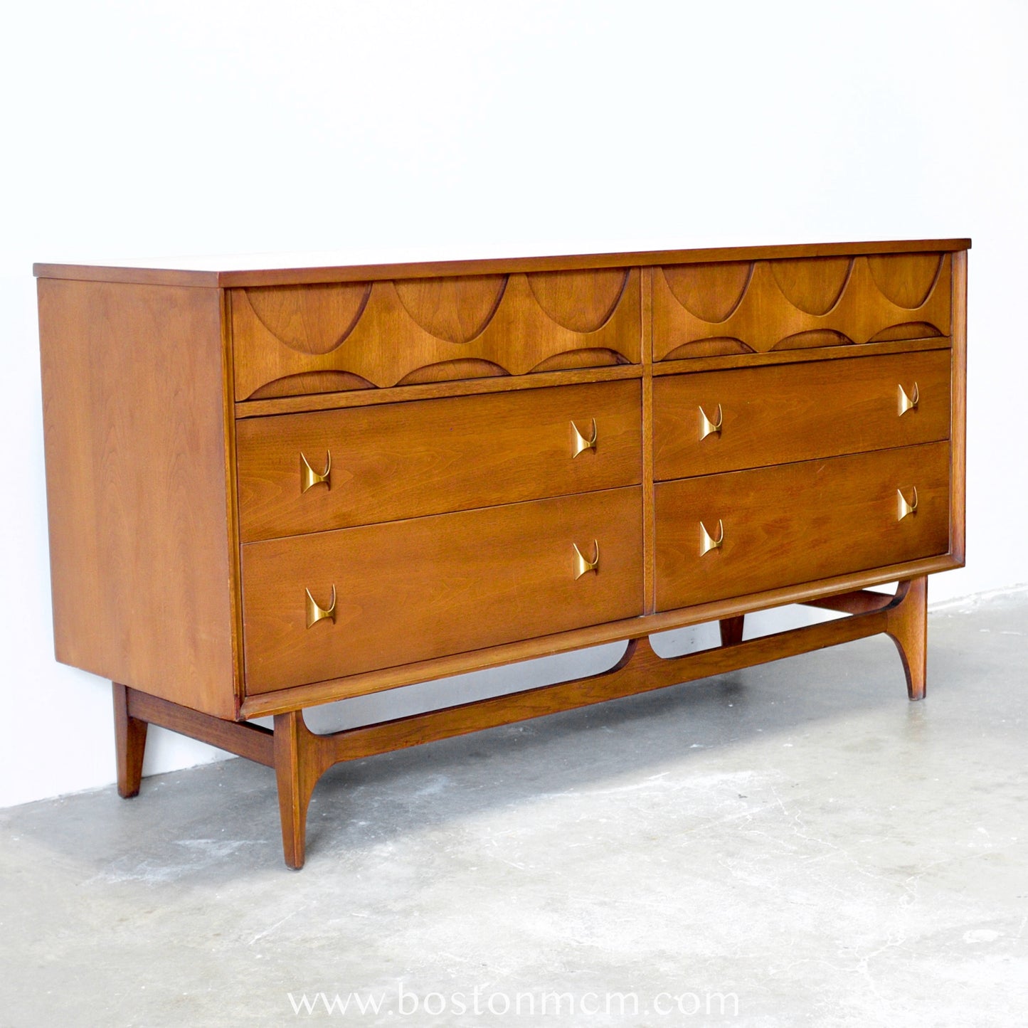 Broyhill "Brasilia" Six Drawer Walnut Dresser #6131-22