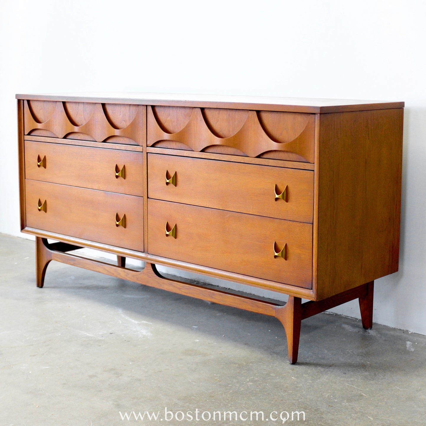 Broyhill "Brasilia" Six Drawer Walnut Dresser #6131-22