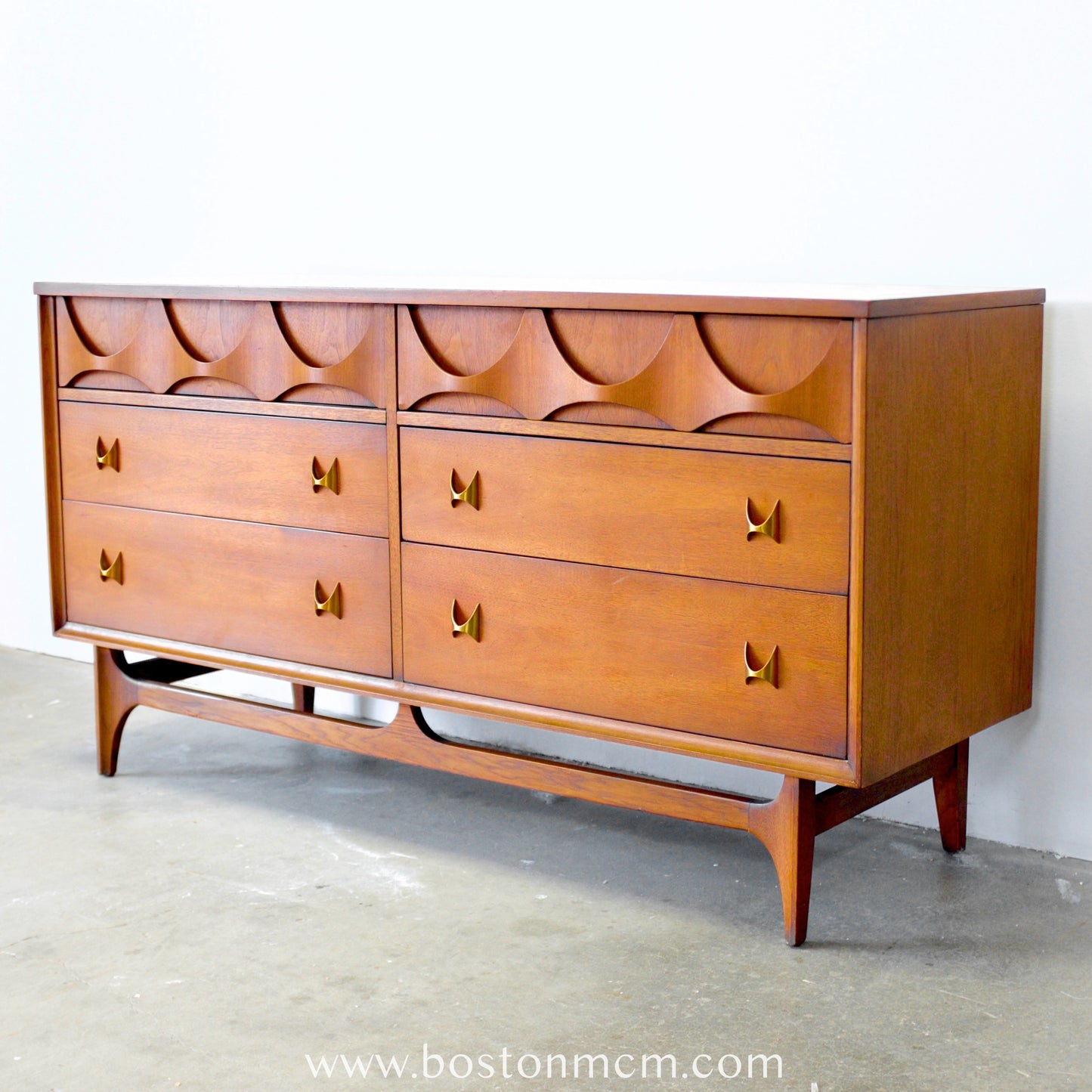 Broyhill "Brasilia" Six Drawer Walnut Dresser #6131-22