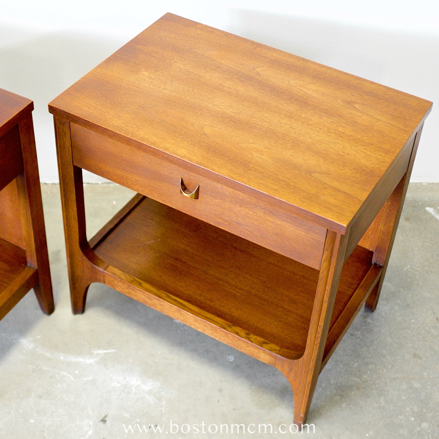 Broyhill "Brasilia" Pair of Walnut Nightstands