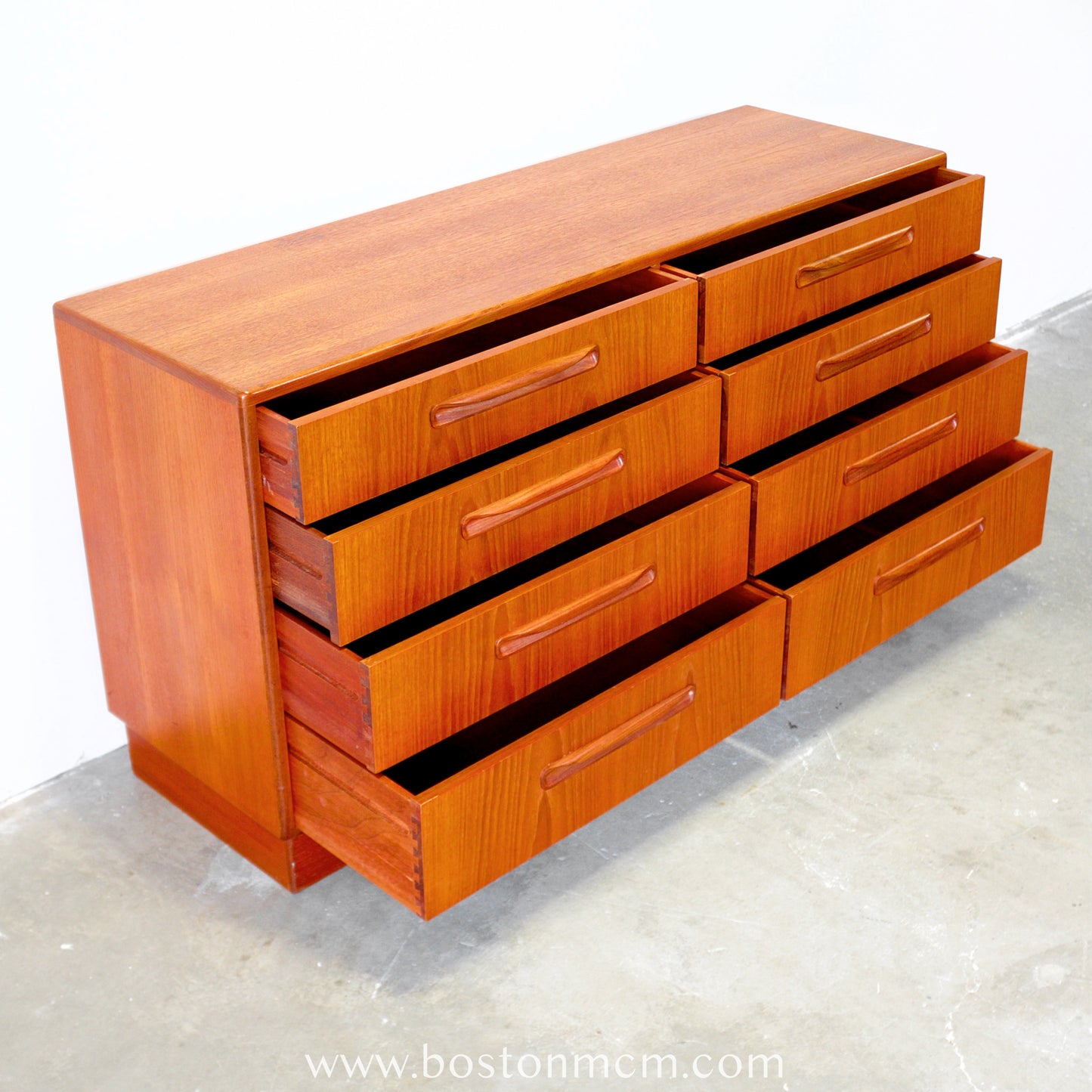 G-Plan "Fresco" Teak 8 Drawer Dresser / Chest of Drawers #B32