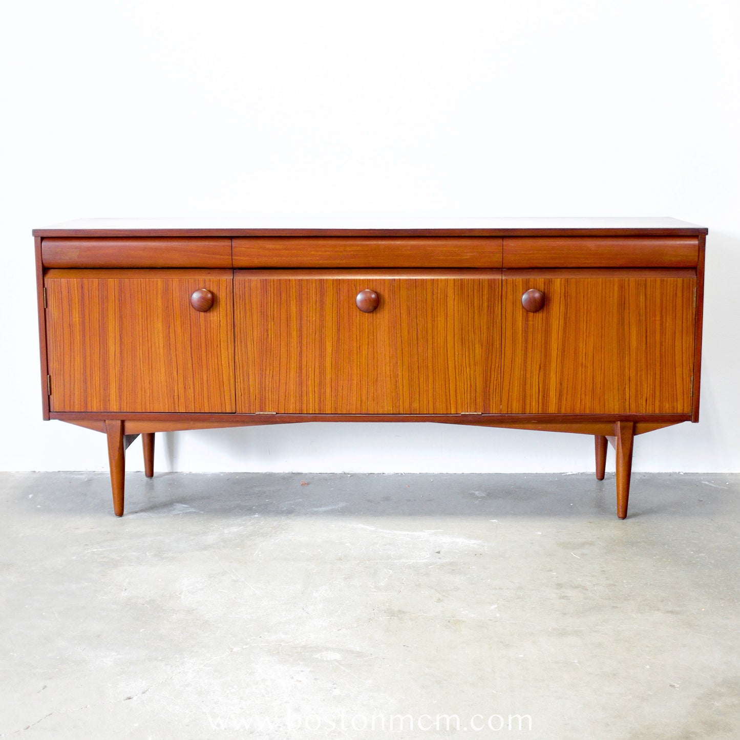 Elliots of Newbury Teak & Zebrano British Sideboard #B10