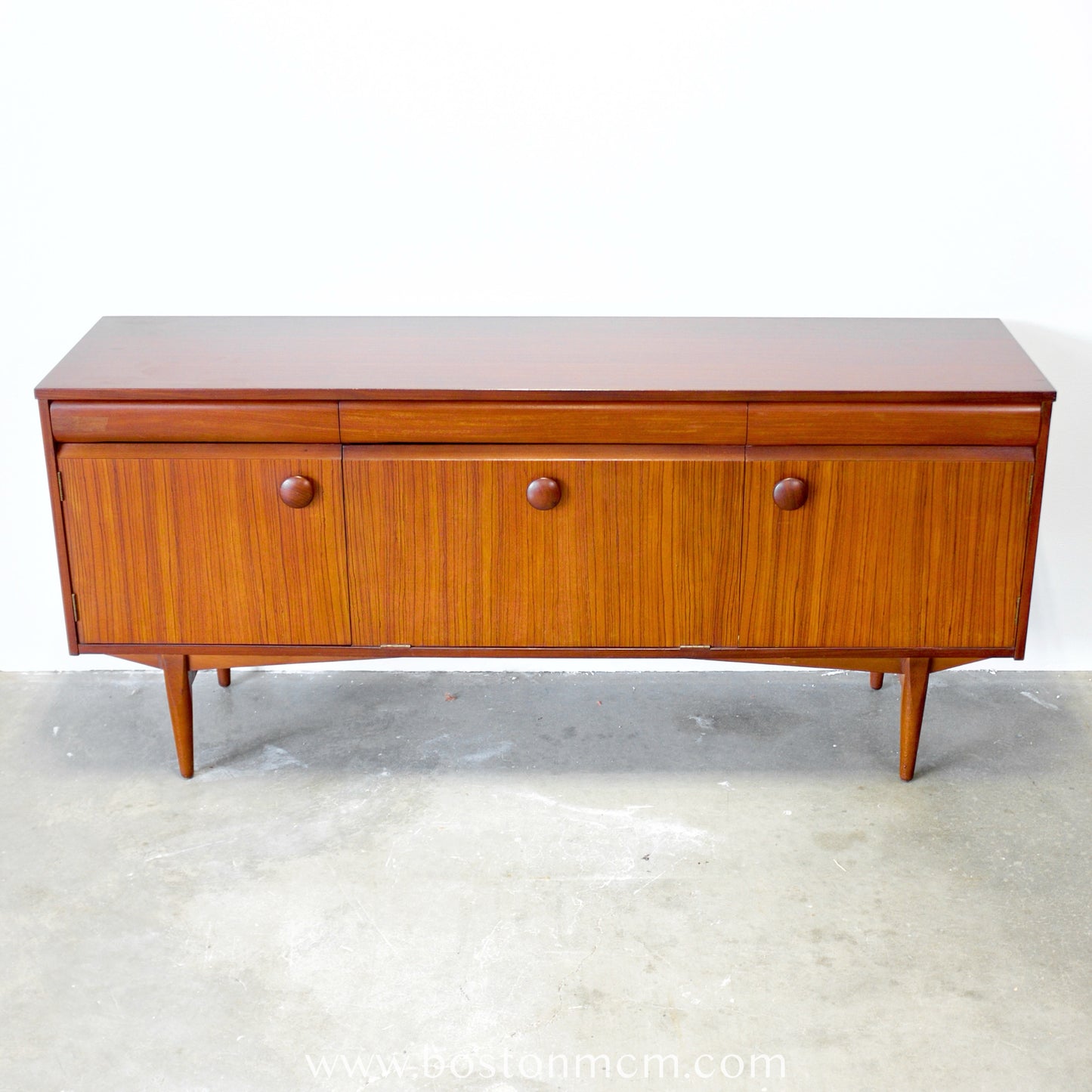 Elliots of Newbury Teak & Zebrano British Sideboard #B10