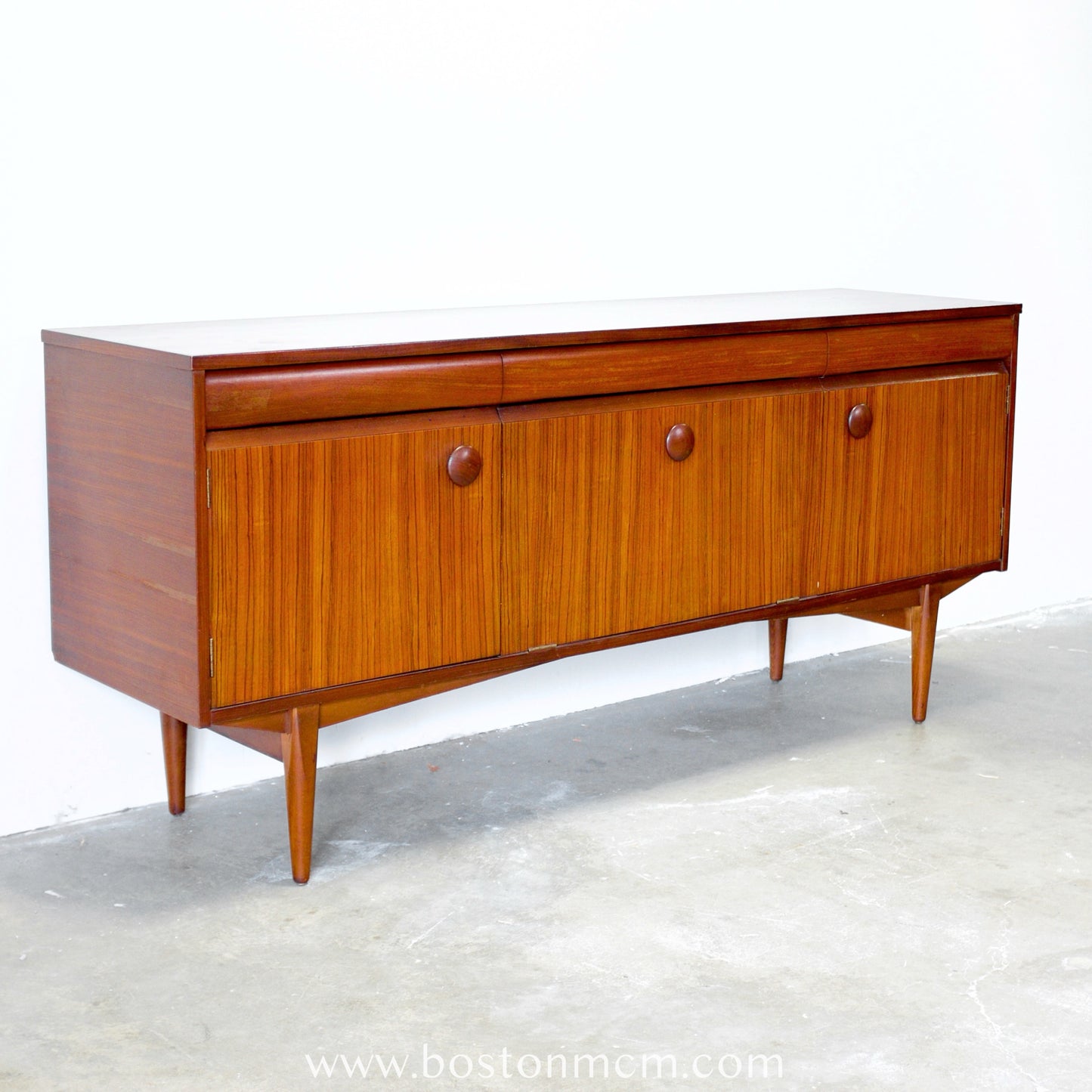 Elliots of Newbury Teak & Zebrano British Sideboard #B10