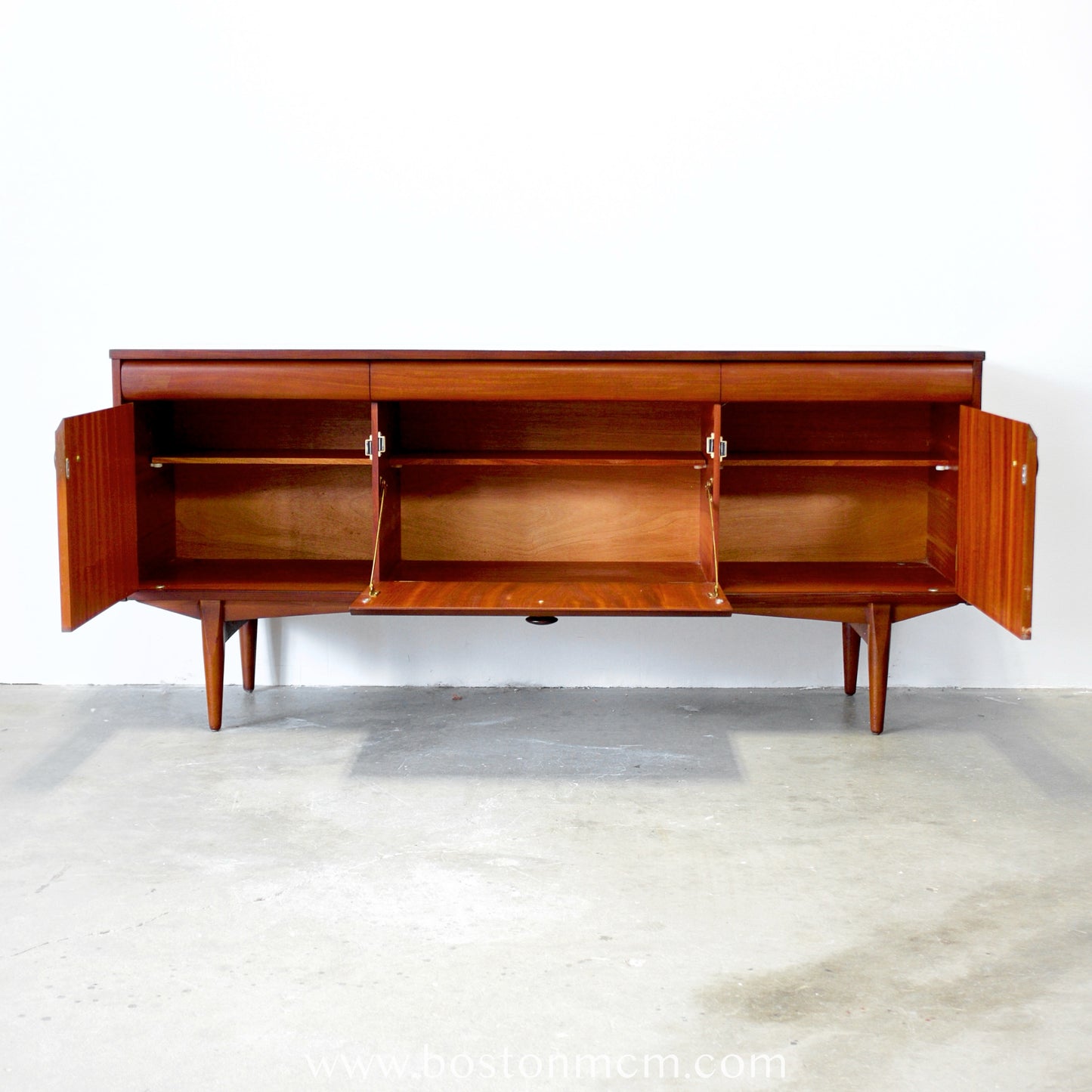 Elliots of Newbury Teak & Zebrano British Sideboard #B10