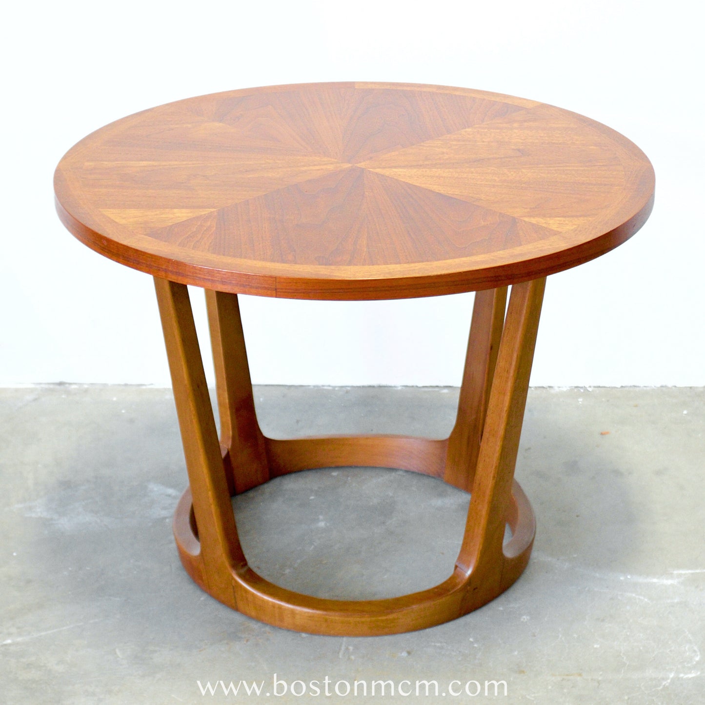 Lane "Rhythm" Walnut Round Side Table - #A1678