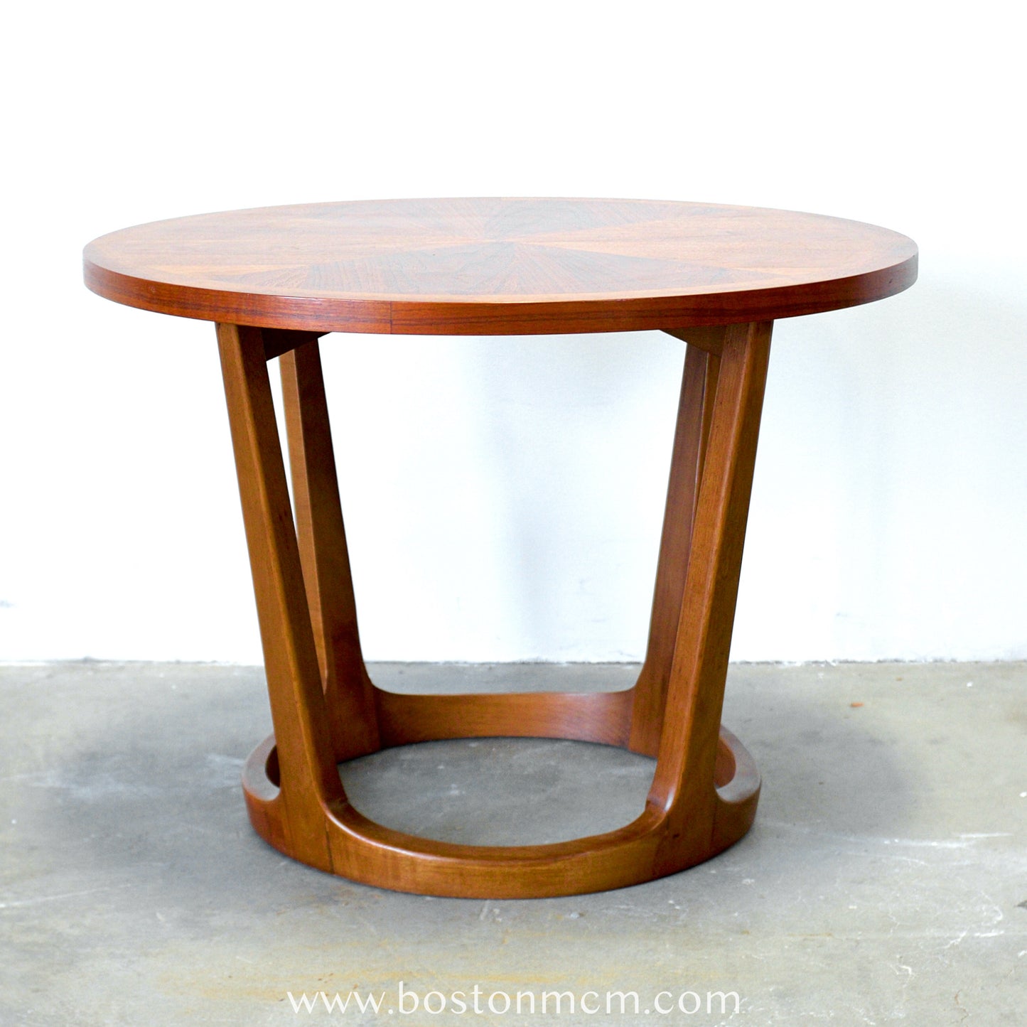 Lane "Rhythm" Walnut Round Side Table - #A1678