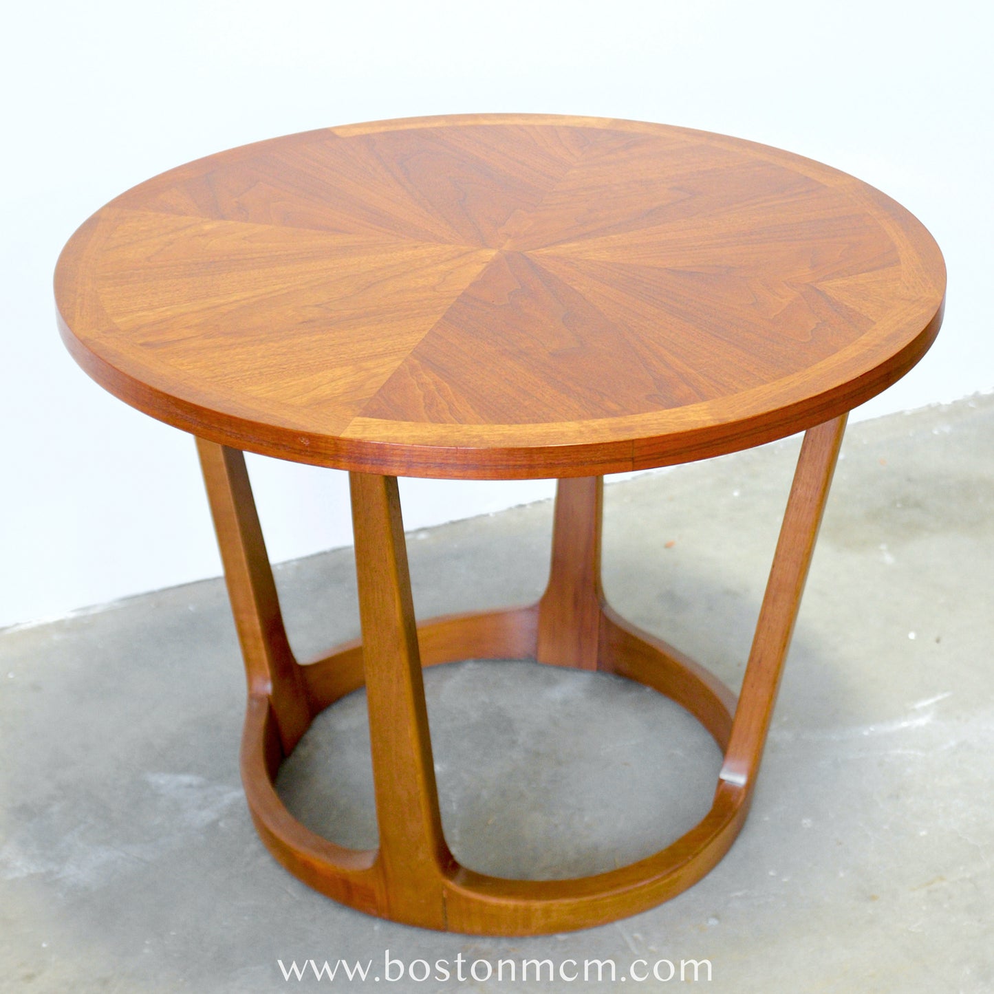 Lane "Rhythm" Walnut Round Side Table - #A1678