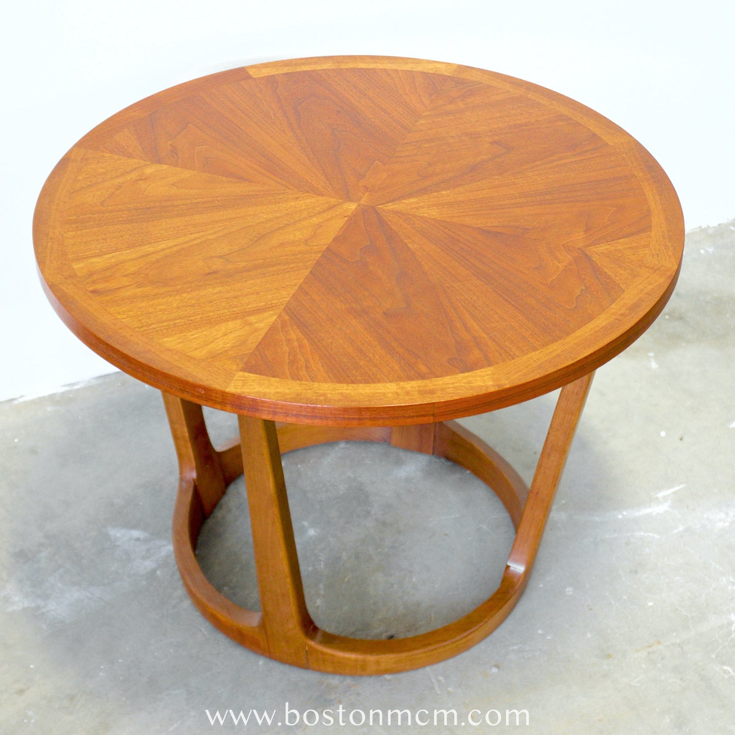 Lane "Rhythm" Walnut Round Side Table - #A1678