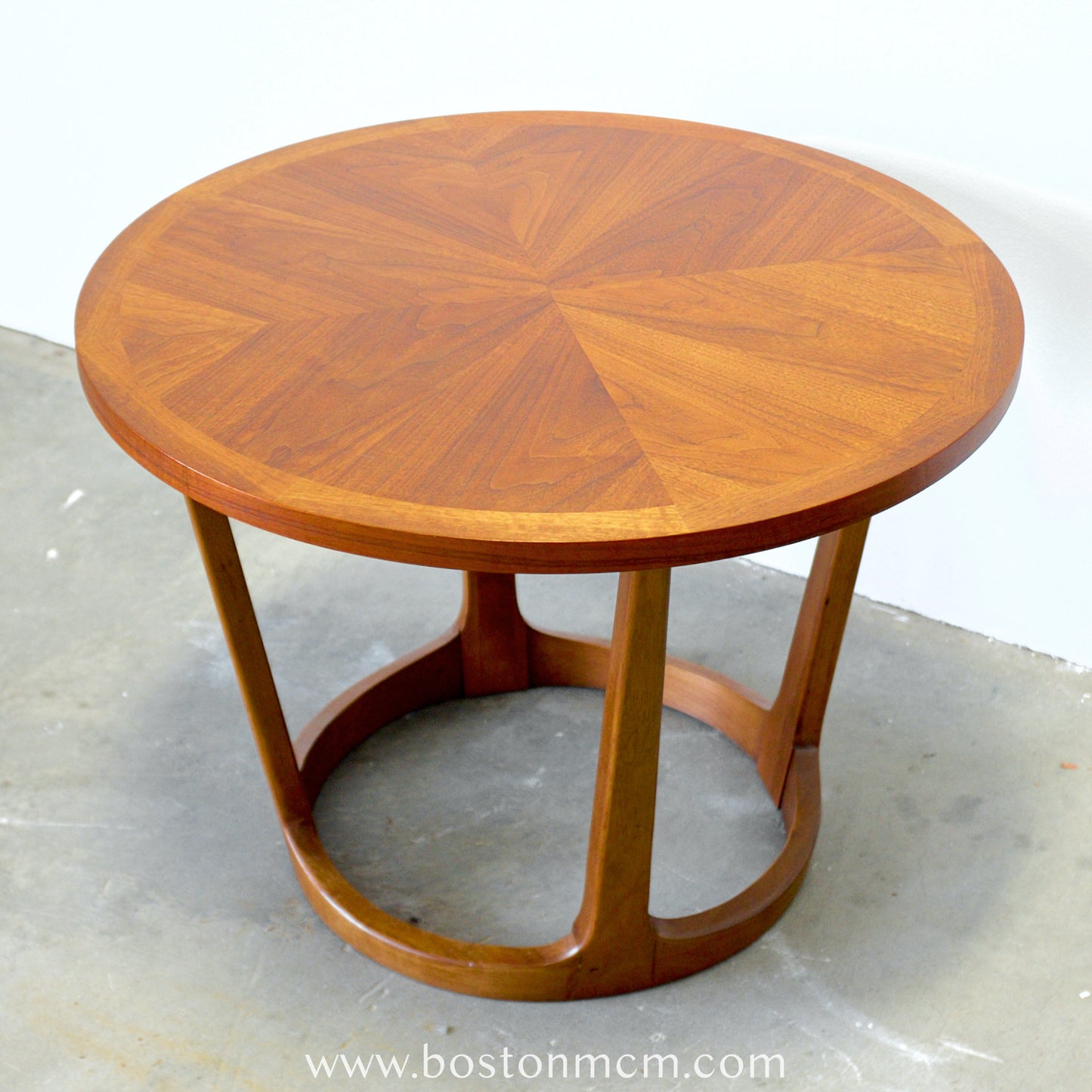 Lane "Rhythm" Walnut Round Side Table - #A1678