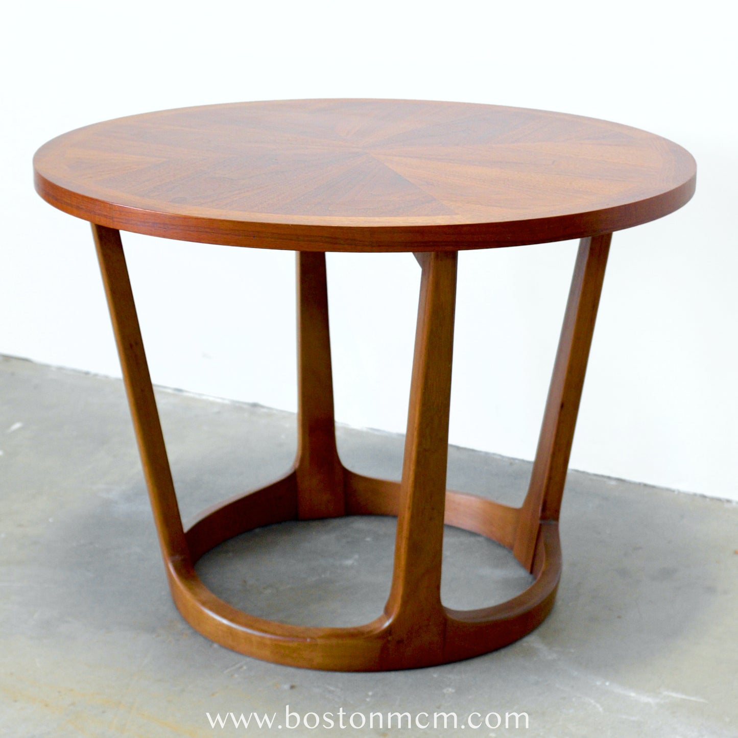 Lane "Rhythm" Walnut Round Side Table - #A1678