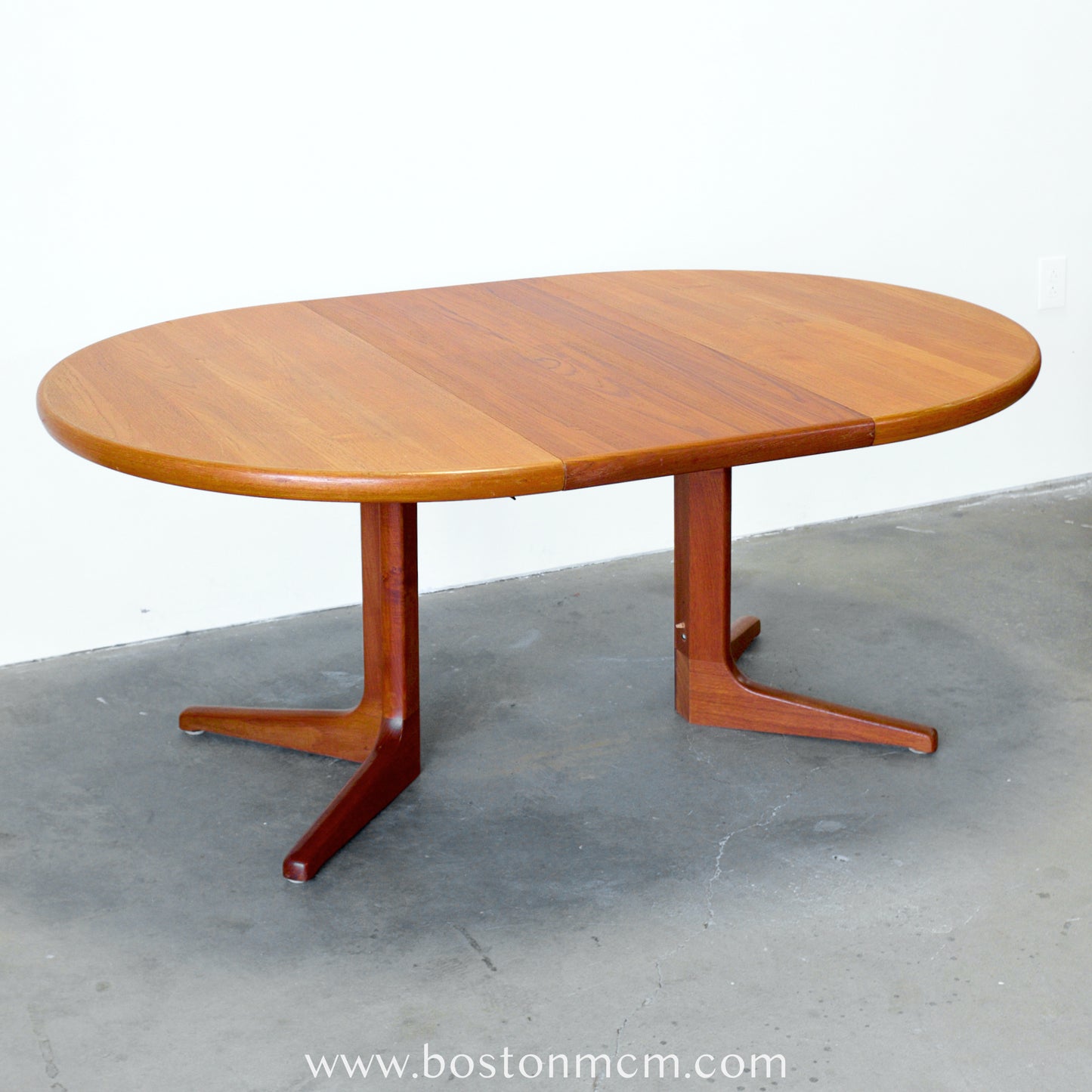 Danish Solid Teak Round Pedestal Dining Table - #A152