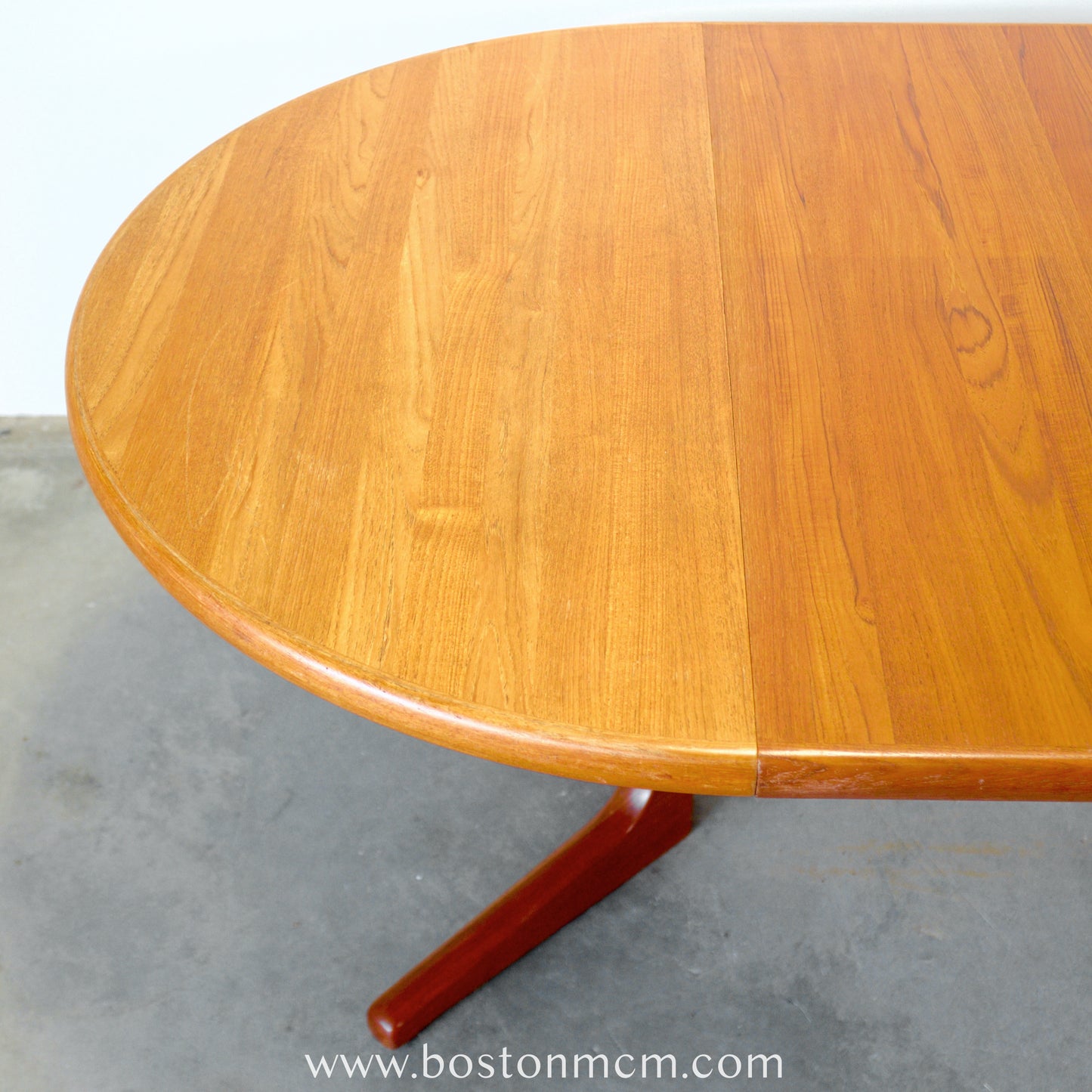 Danish Solid Teak Round Pedestal Dining Table - #A152