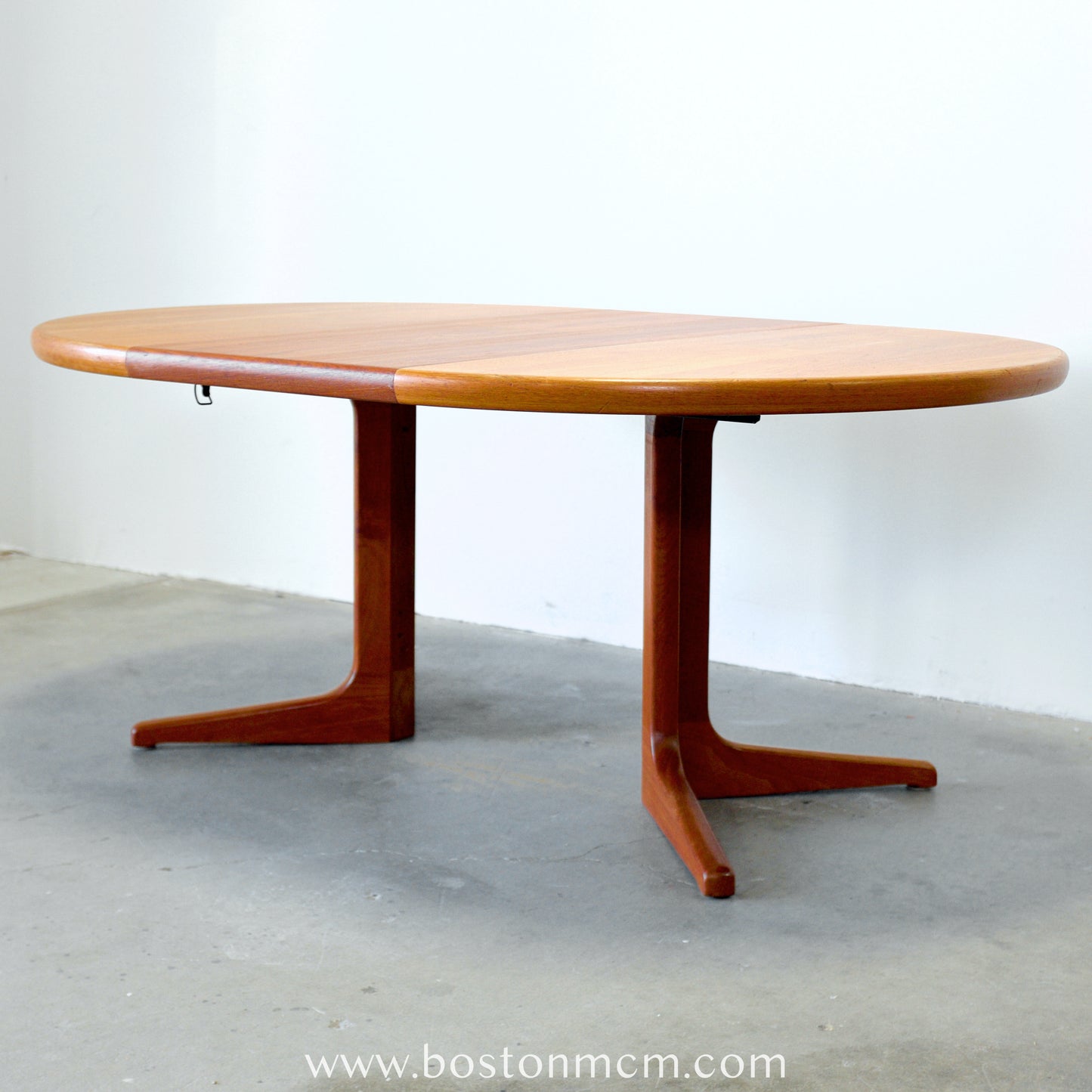 Danish Solid Teak Round Pedestal Dining Table - #A152