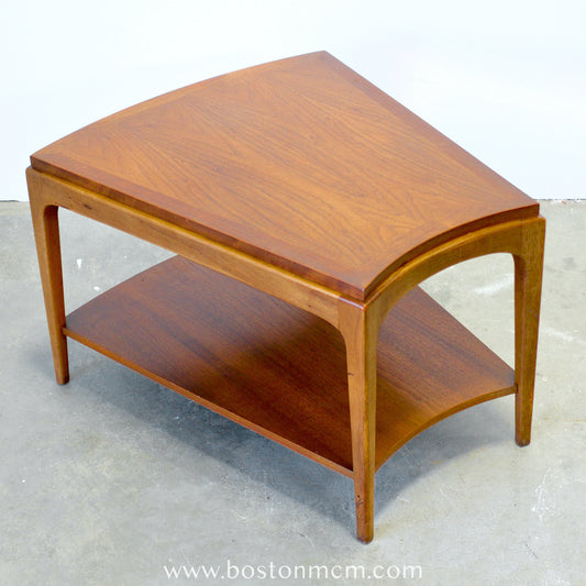 Lane "Rhythm" Walnut Side "Wedge" Table - #A1677