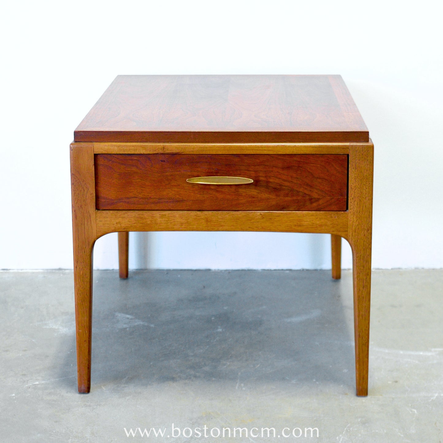 Lane "Rhythm" Walnut Side Table with Drawer - #A1679