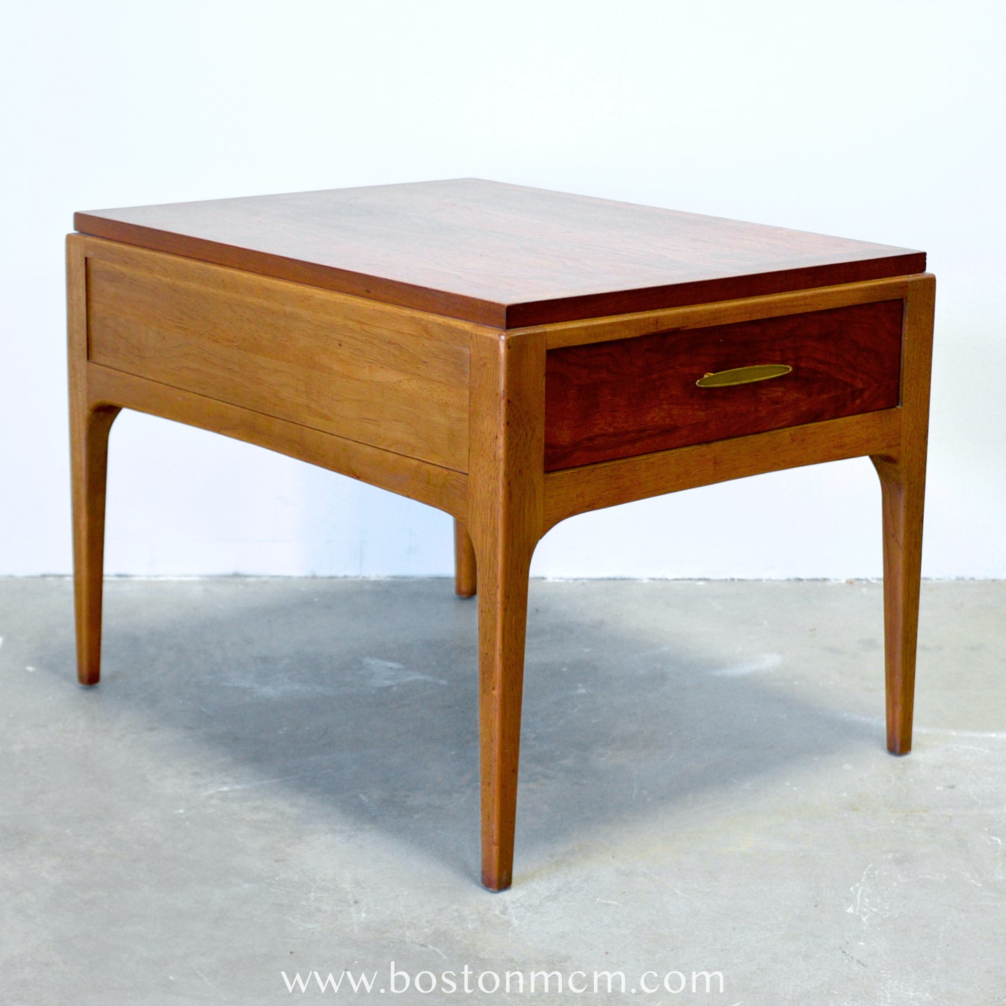 Lane "Rhythm" Walnut Side Table with Drawer - #A1679