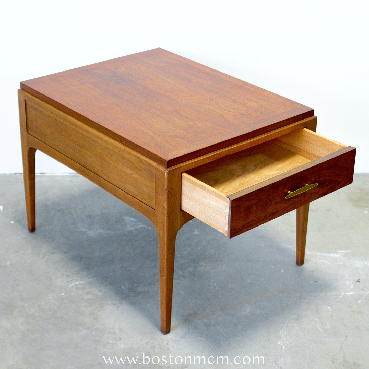 Lane "Rhythm" Walnut Side Table with Drawer - #A1679