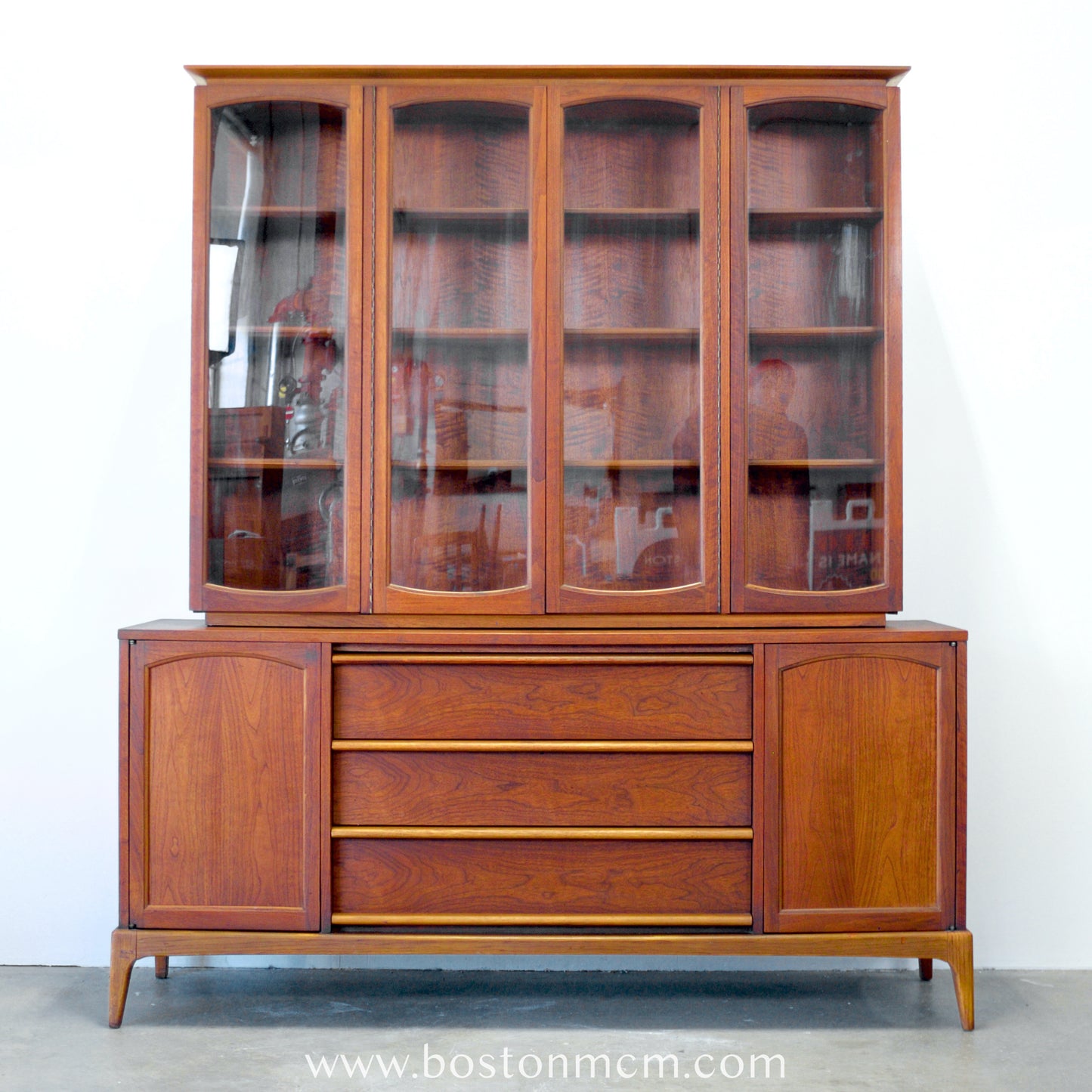 Lane "Rhythm" Walnut Hutch / China Cabinet - #A1675