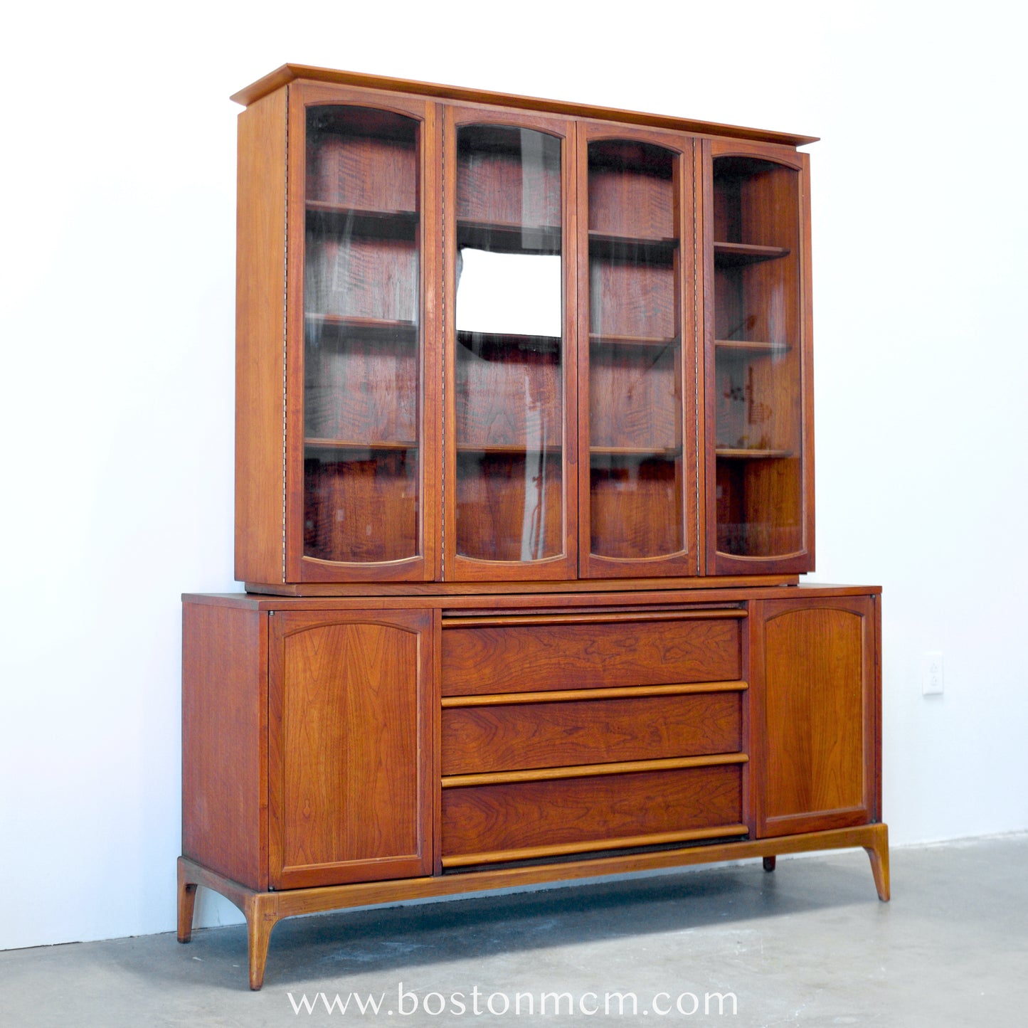 Lane "Rhythm" Walnut Hutch / China Cabinet - #A1675