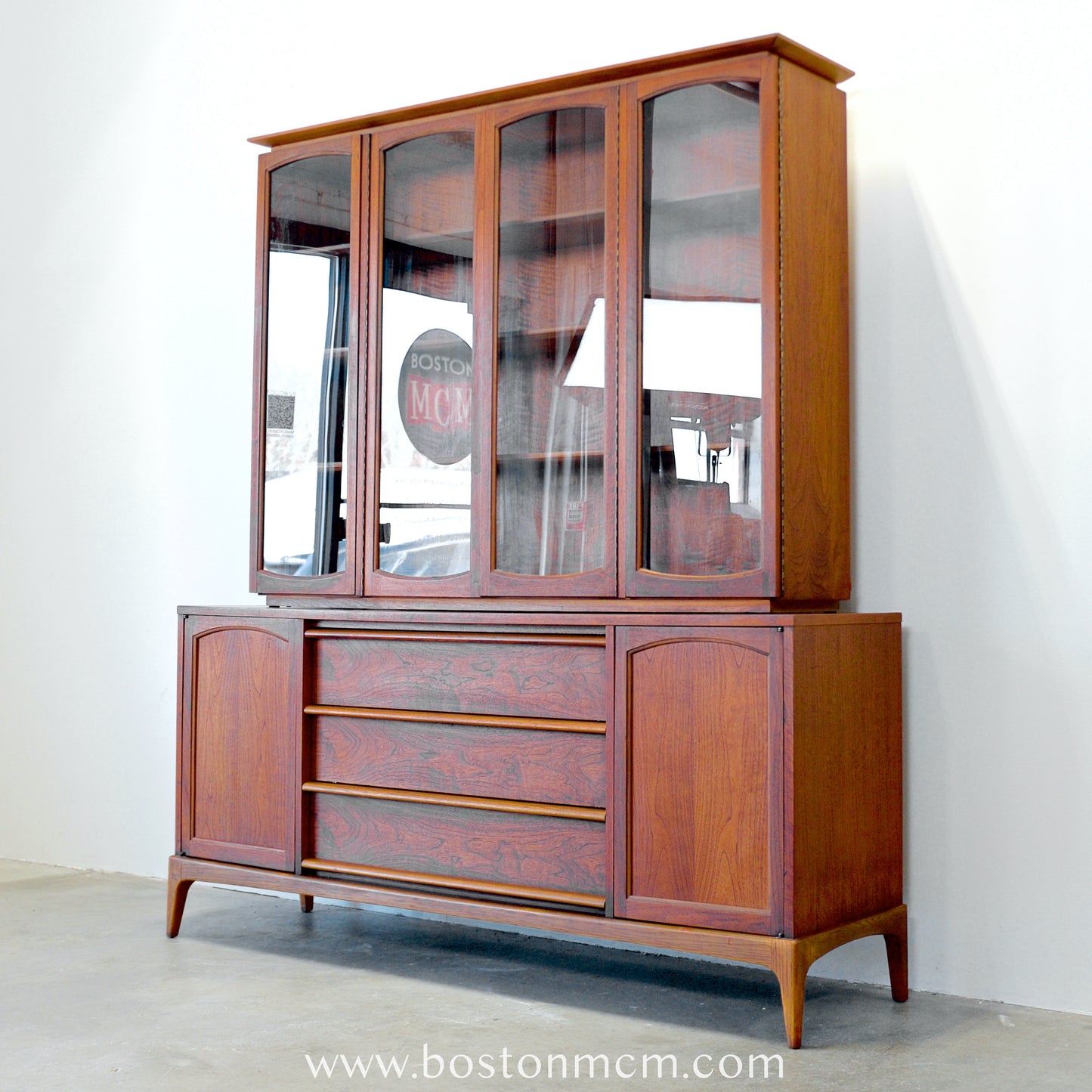 Lane "Rhythm" Walnut Hutch / China Cabinet - #A1675