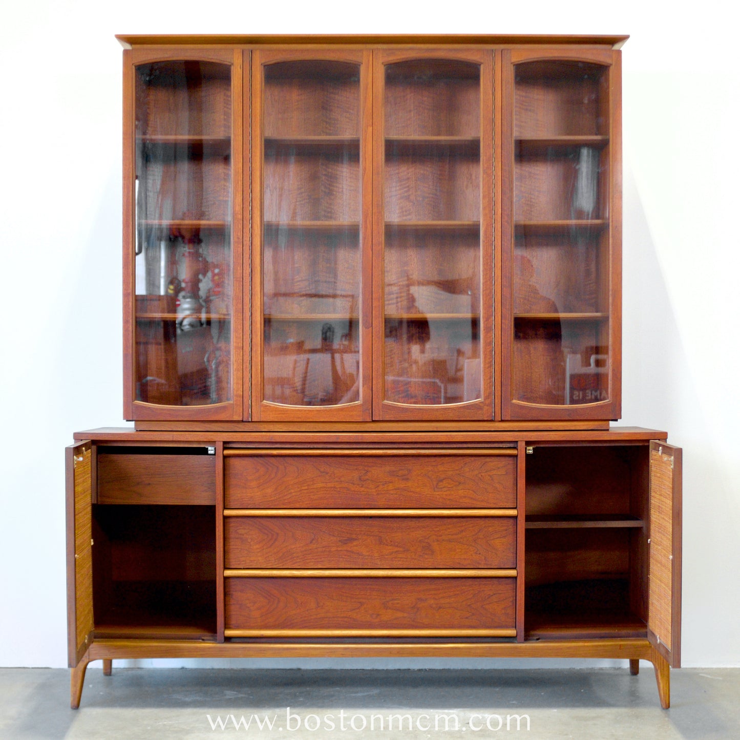 Lane "Rhythm" Walnut Hutch / China Cabinet - #A1675