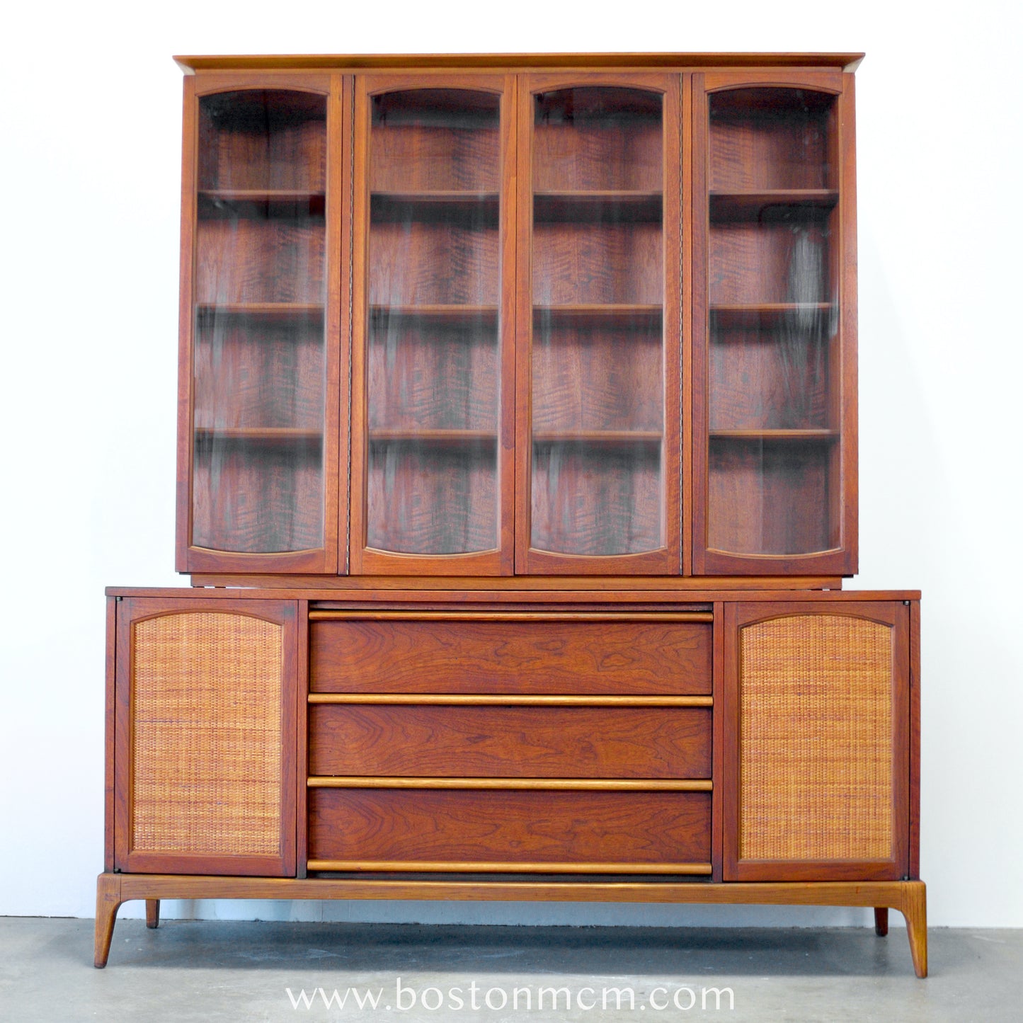 Lane "Rhythm" Walnut Hutch / China Cabinet - #A1675