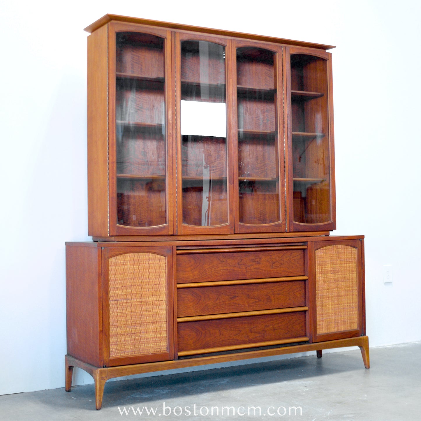 Lane "Rhythm" Walnut Hutch / China Cabinet - #A1675