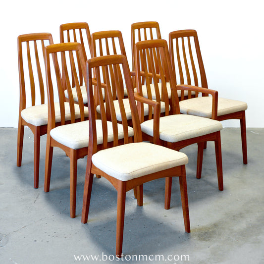 Benny Linden Set of 8 Teak Dining Chairs - #A1563