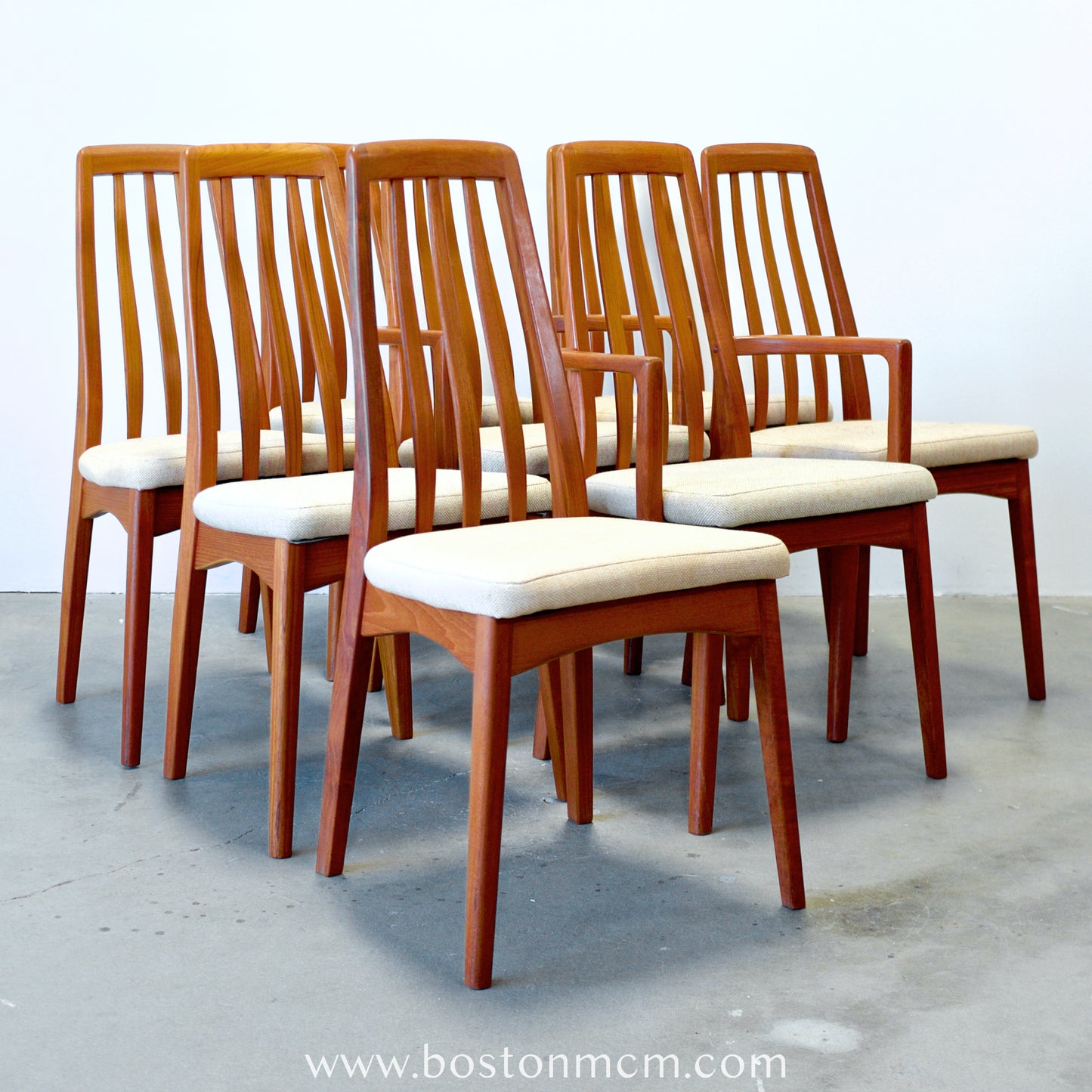 Benny Linden Set of 8 Teak Dining Chairs - #A1563