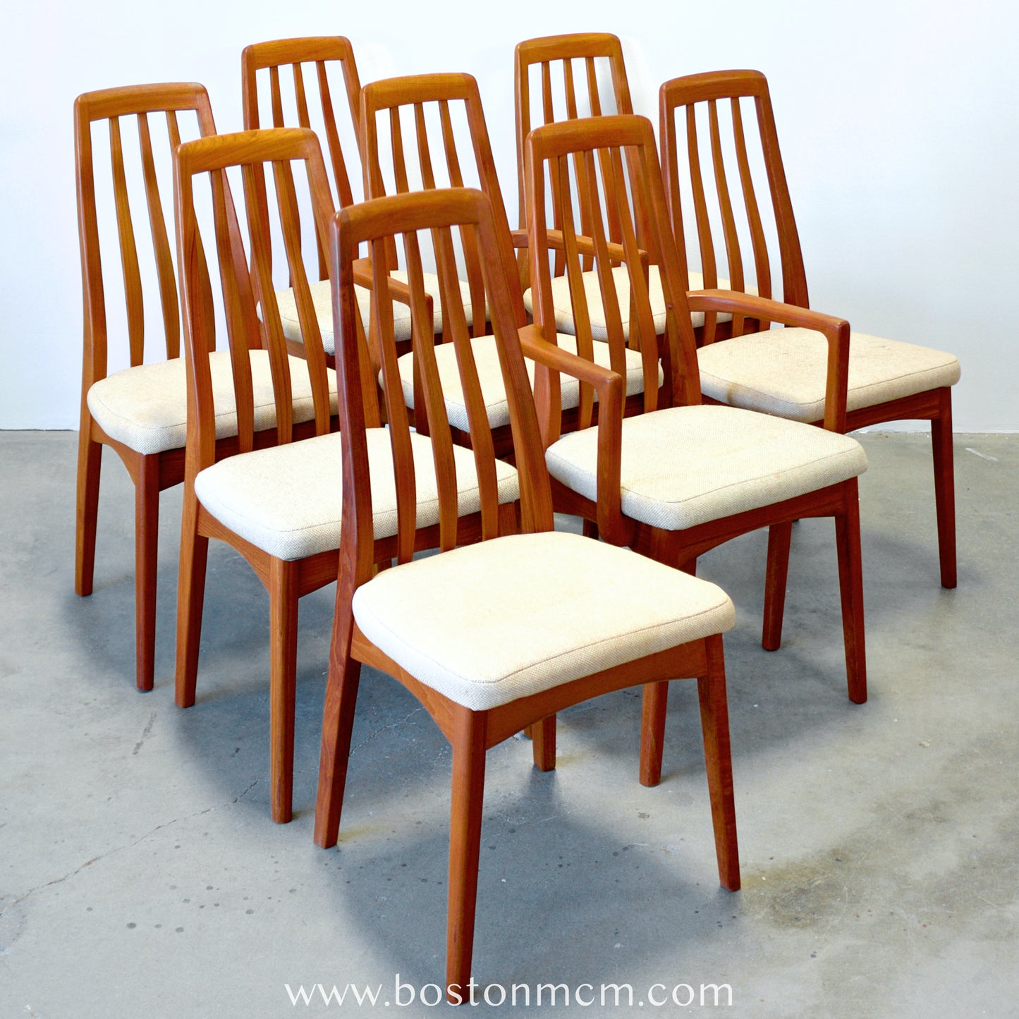 Benny Linden Set of 8 Teak Dining Chairs - #A1563