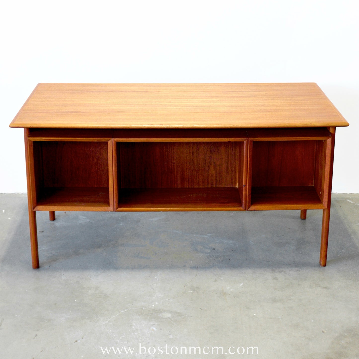 Brouer Møbelfabrik Model #100 Danish Teak Desk with Rear Storage - #A1693