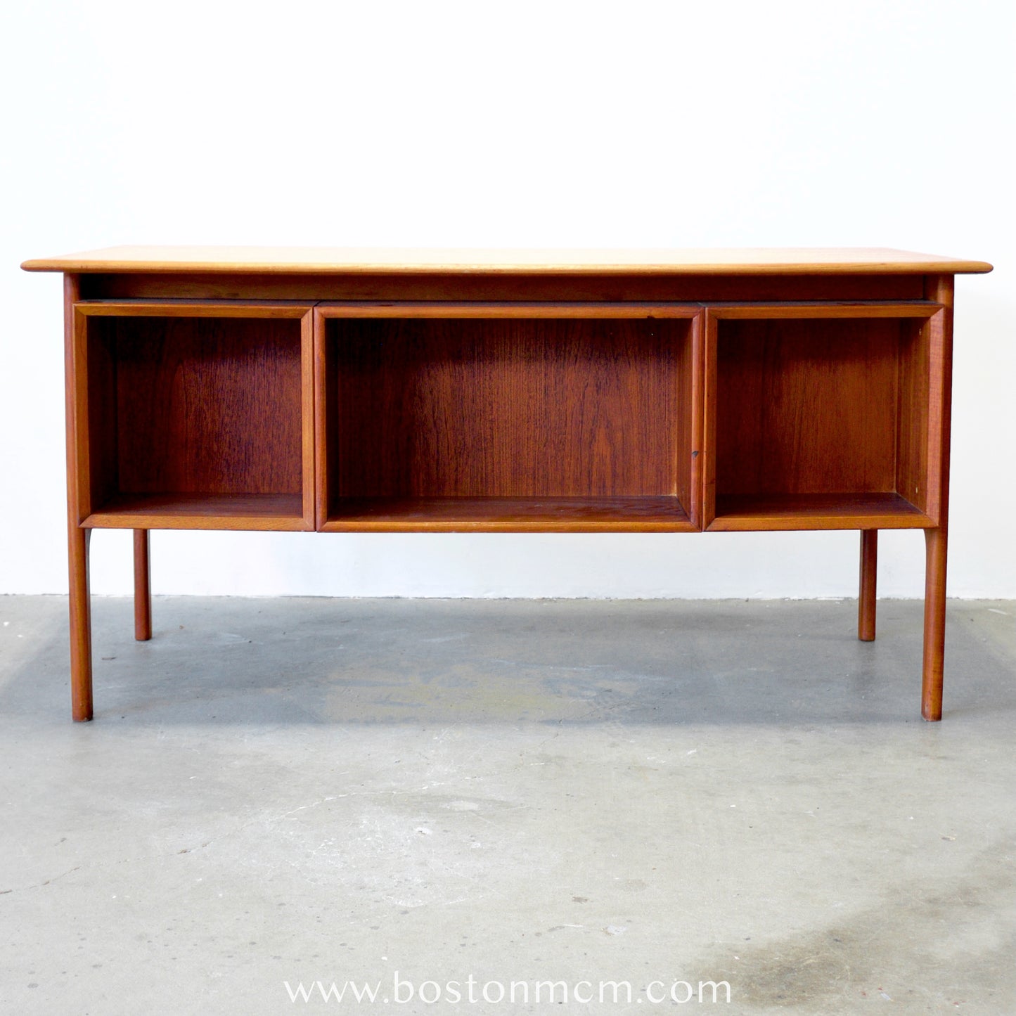 Brouer Møbelfabrik Model #100 Danish Teak Desk with Rear Storage - #A1693