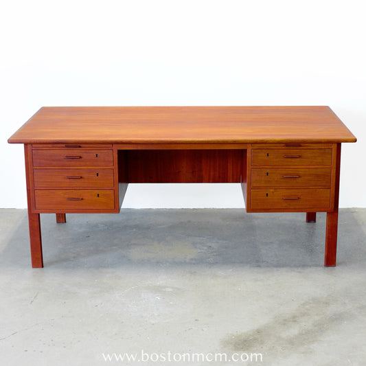 Danish Mahogany Executive Desk - #A1655