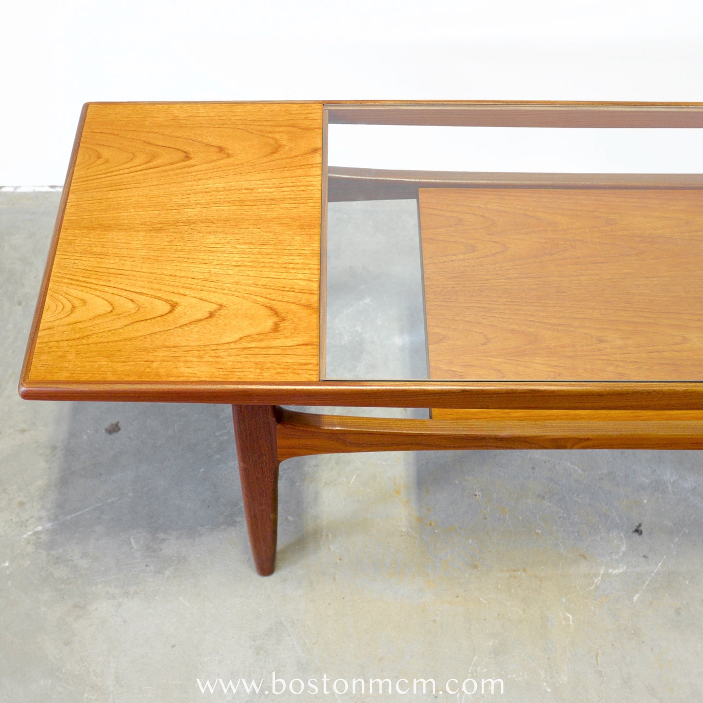 G-Plan "Fresco" Teak Coffee Table with Glass Top - #B53