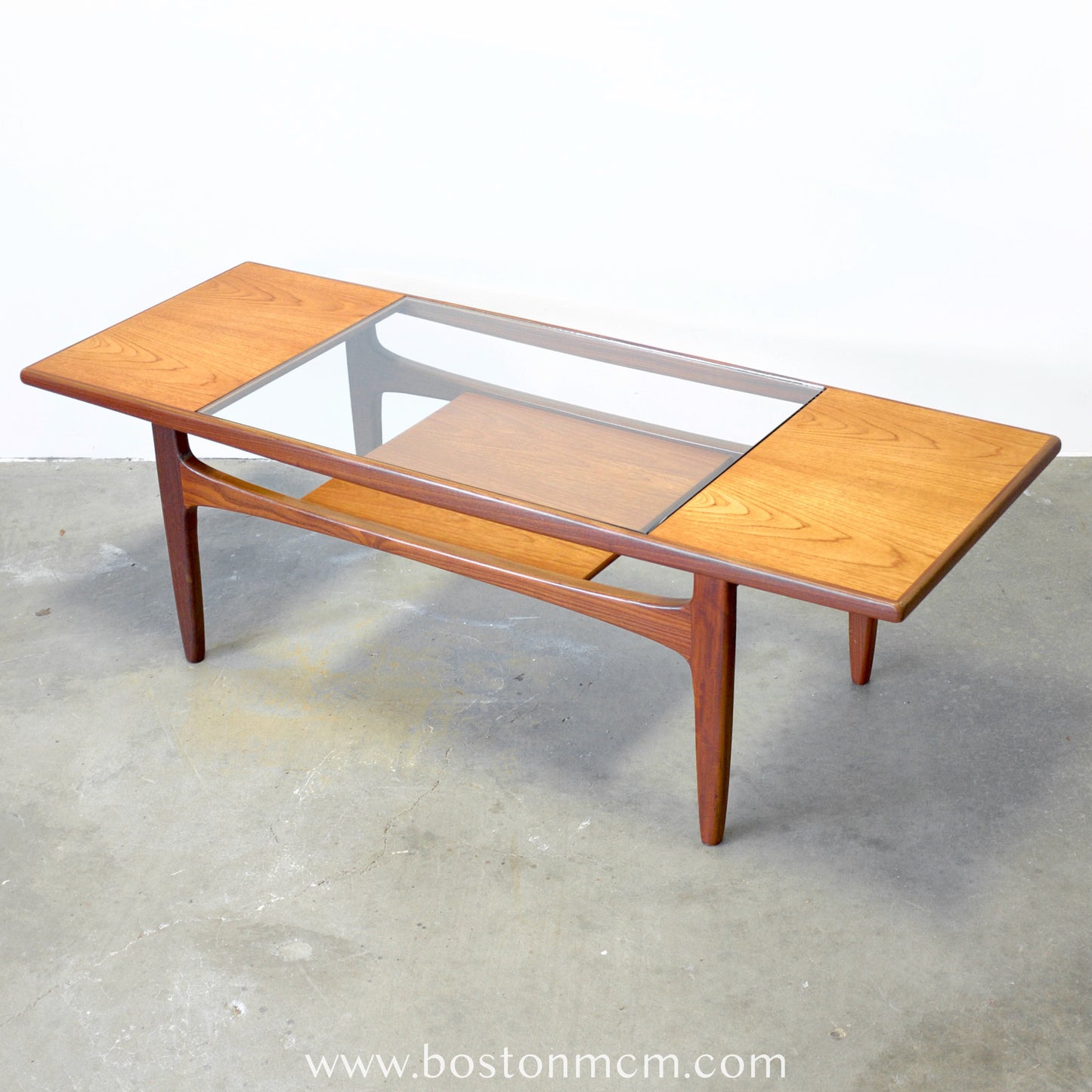 G-Plan "Fresco" Teak Coffee Table with Glass Top - #B53