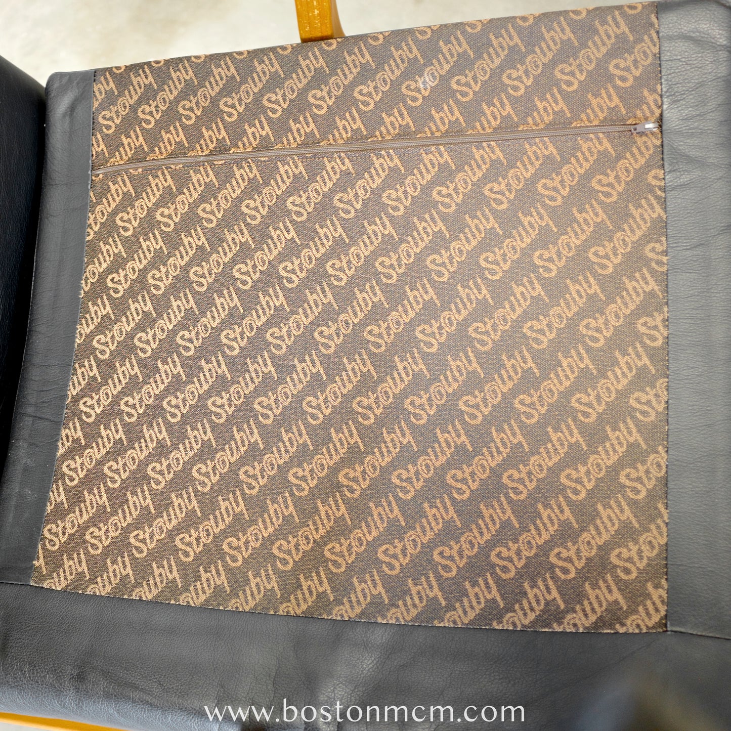 Stouby Bentwood Beech Armchair with Black Leather - #A1825