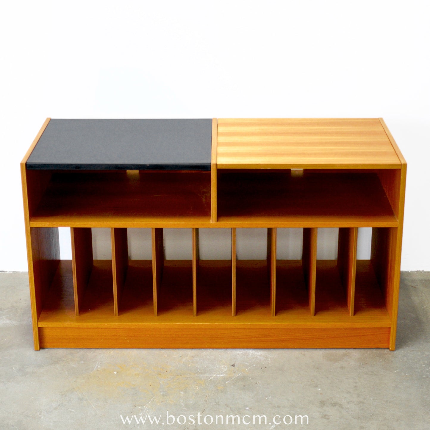 Danish Teak Stereo Console / Record Cabinet - #A1571 - with Lift-Up Section for Turntable