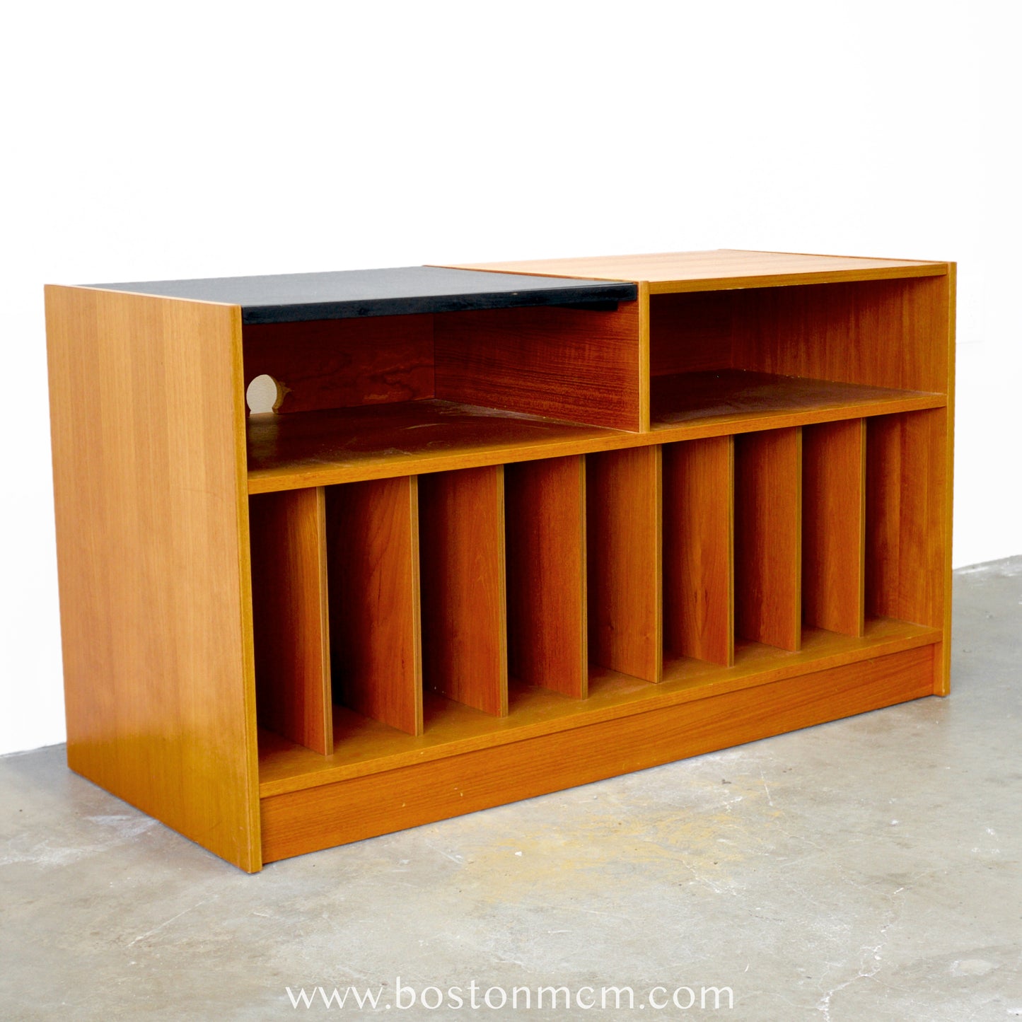 Danish Teak Stereo Console / Record Cabinet - #A1571 - with Lift-Up Section for Turntable